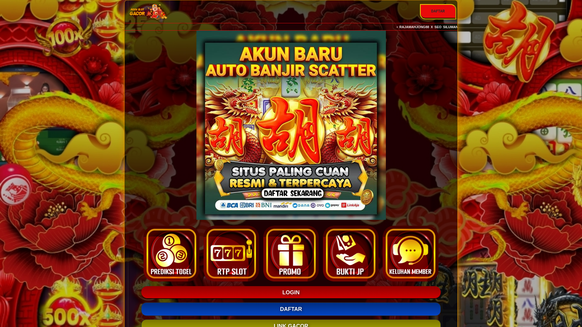 website screenshot of https://link-rajamahjong88.pages.dev/