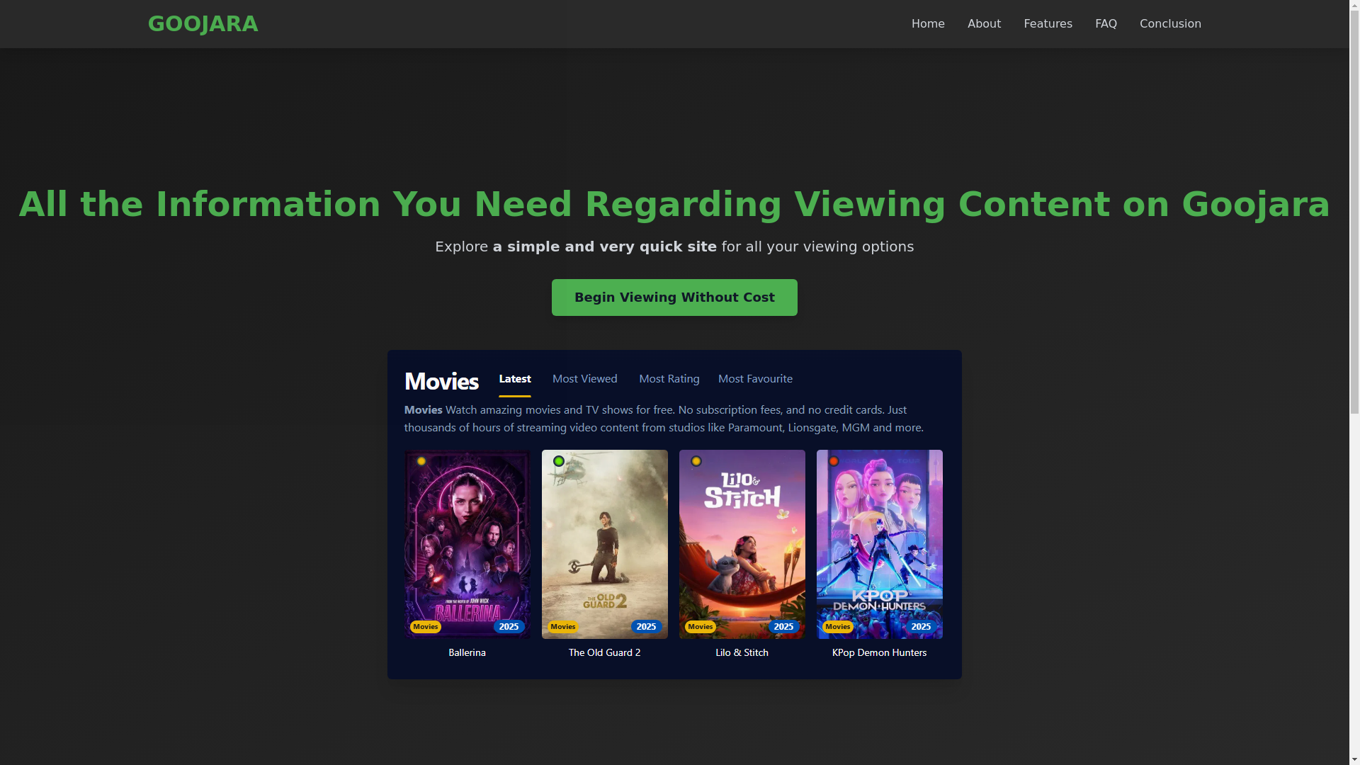 website screenshot of https://goojara-umf3.pages.dev/