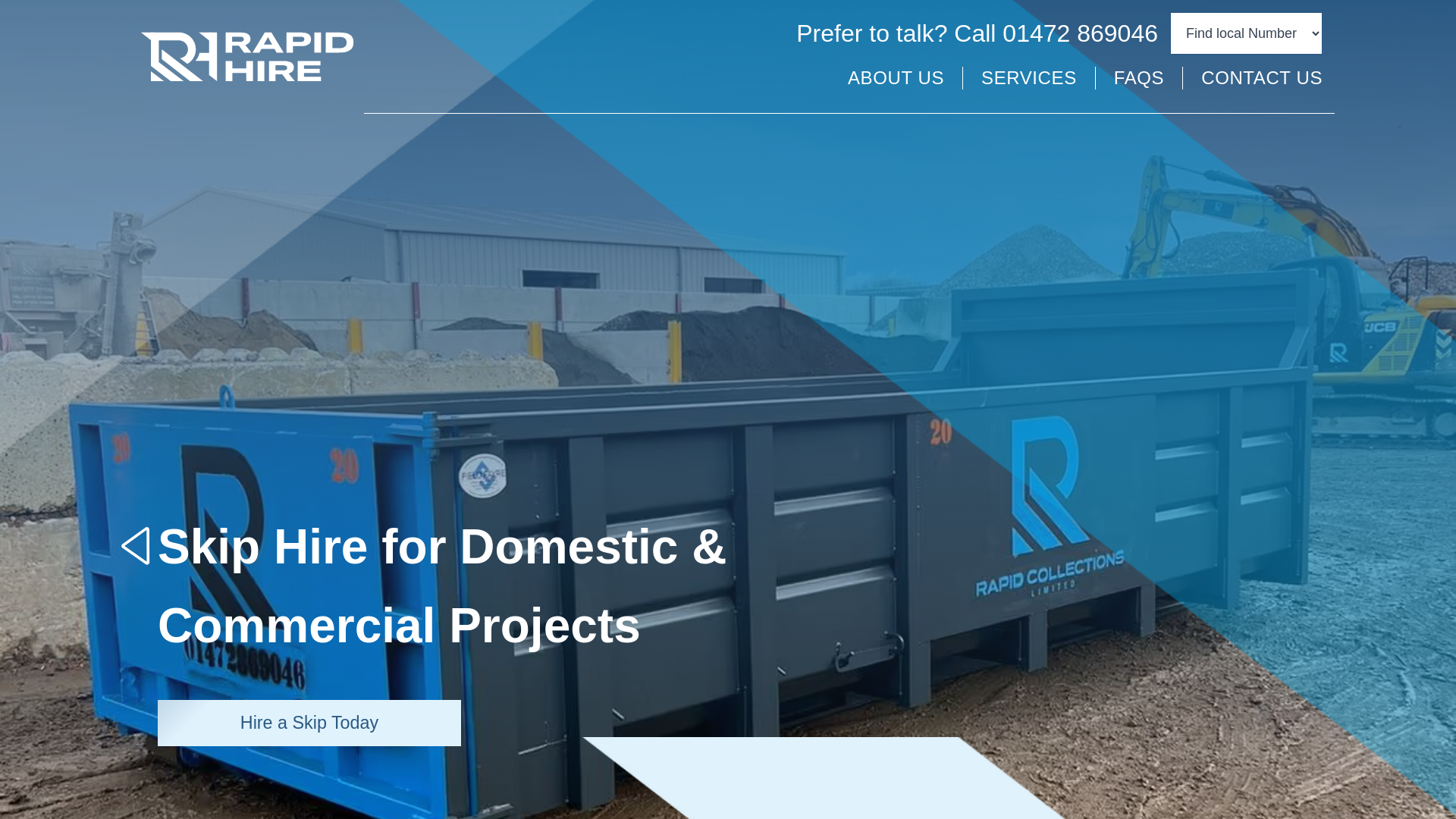 website screenshot of https://rapidhirelimited.co.uk/