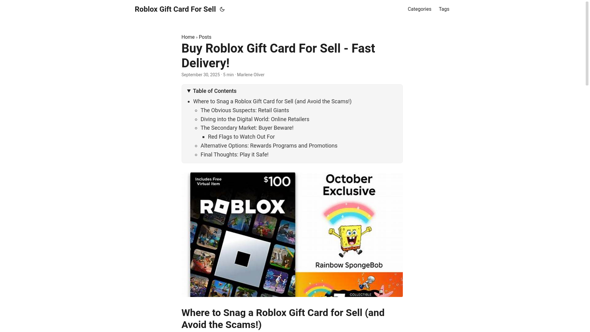 website screenshot of https://roblox-gift-card-for-sell.pages.dev/