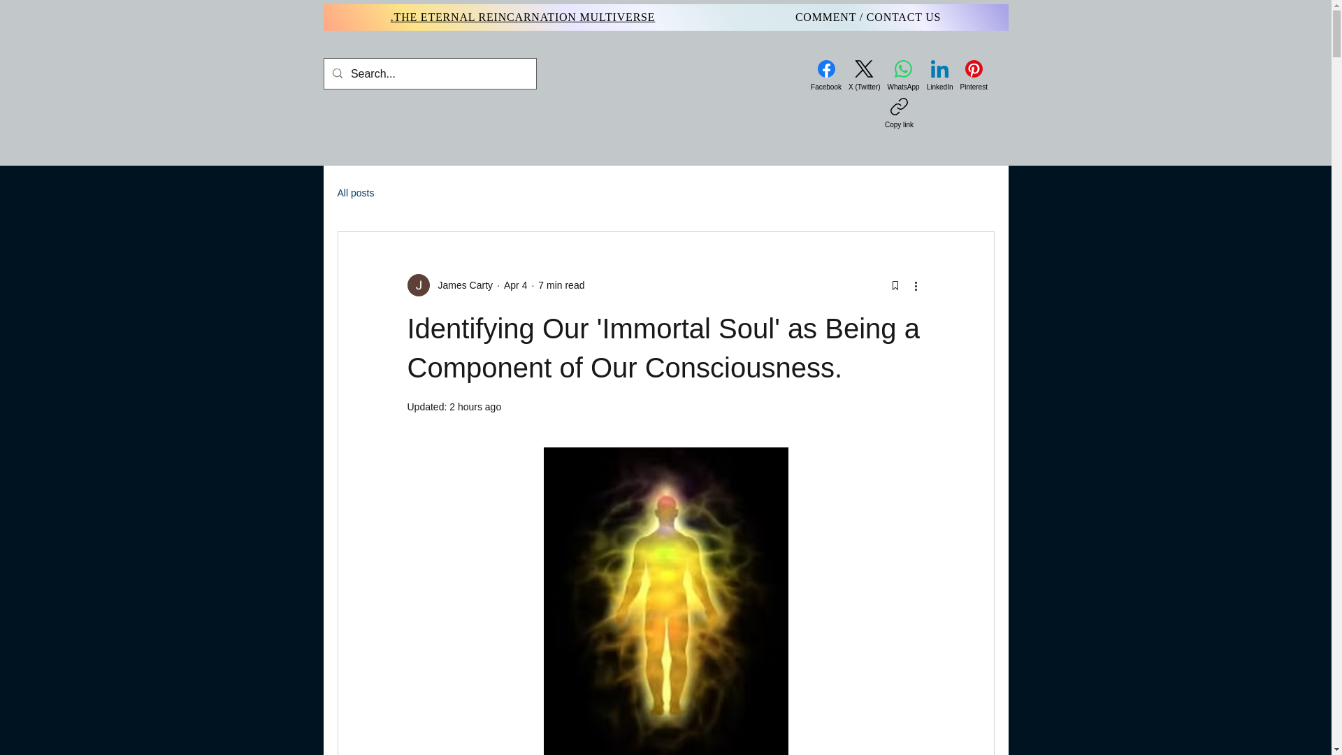 website screenshot of https://eternalrebirthverse.blog/