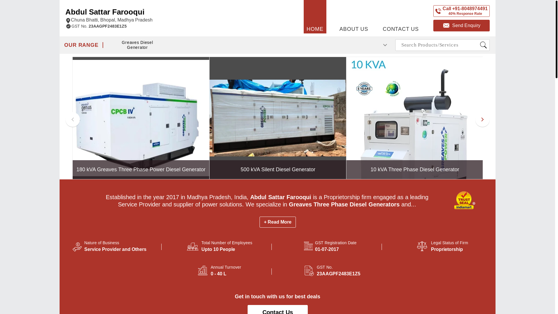 website screenshot of https://greavespower.net/