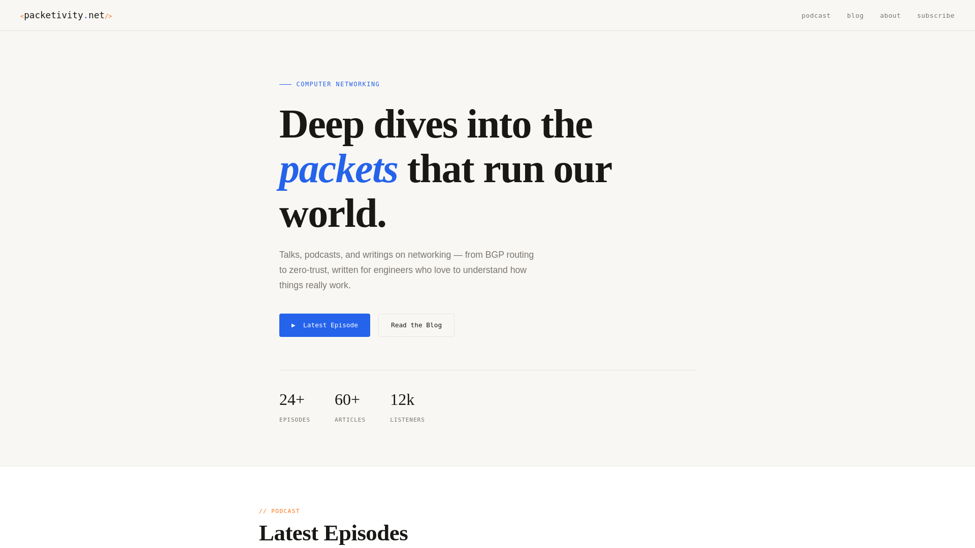 website screenshot of https://packetivity.pages.dev/
