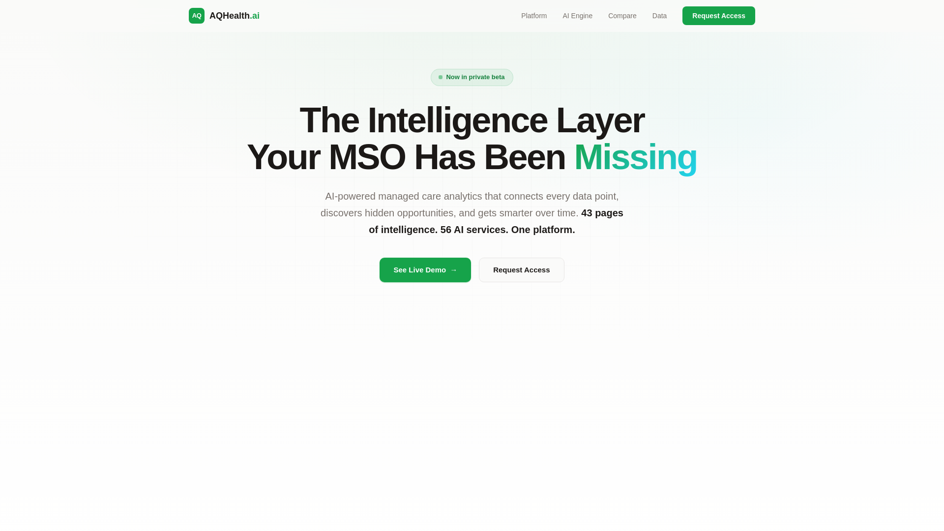 website screenshot of https://aqhealth.ai/