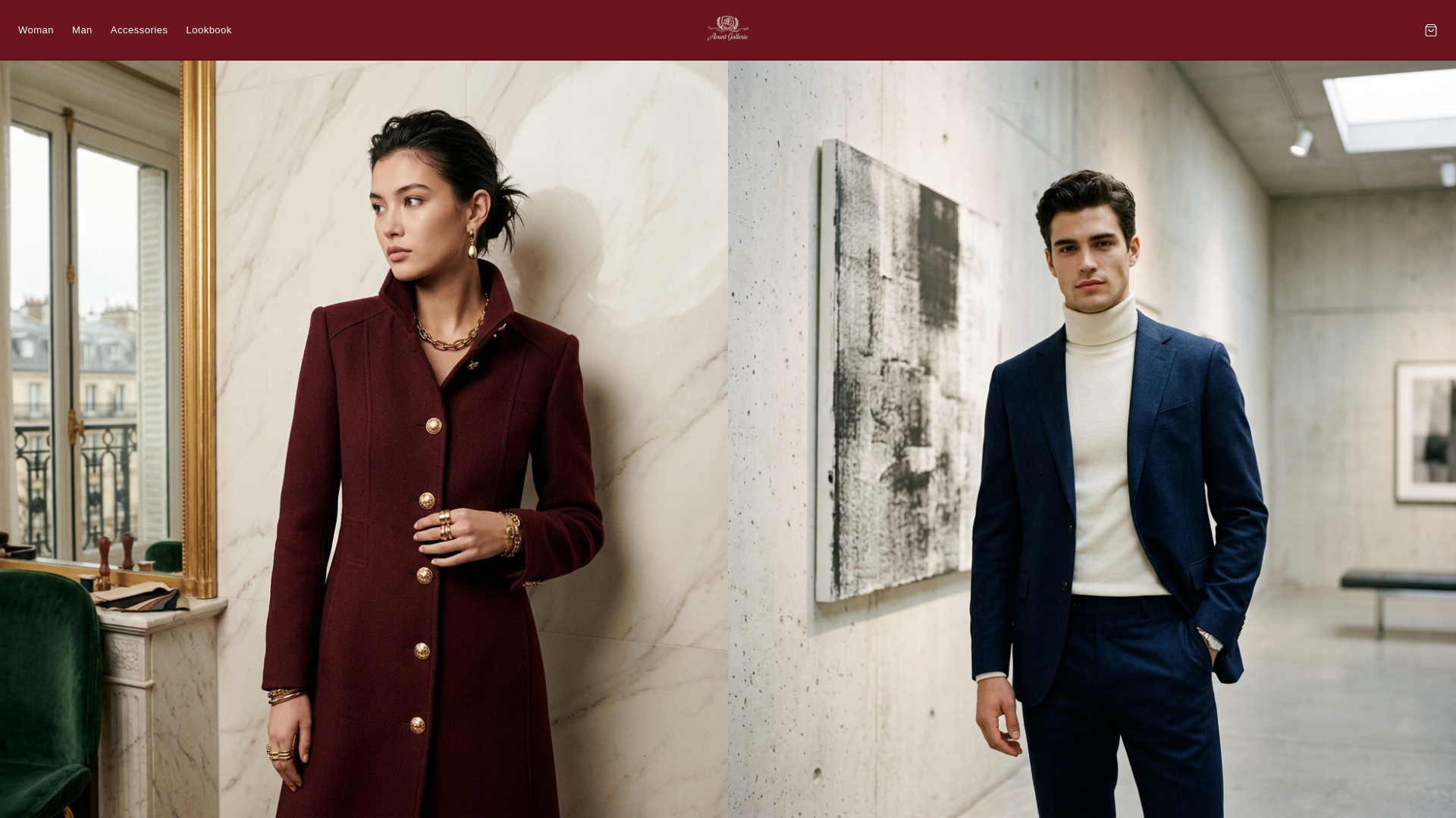 website screenshot of https://avantgalleries.com