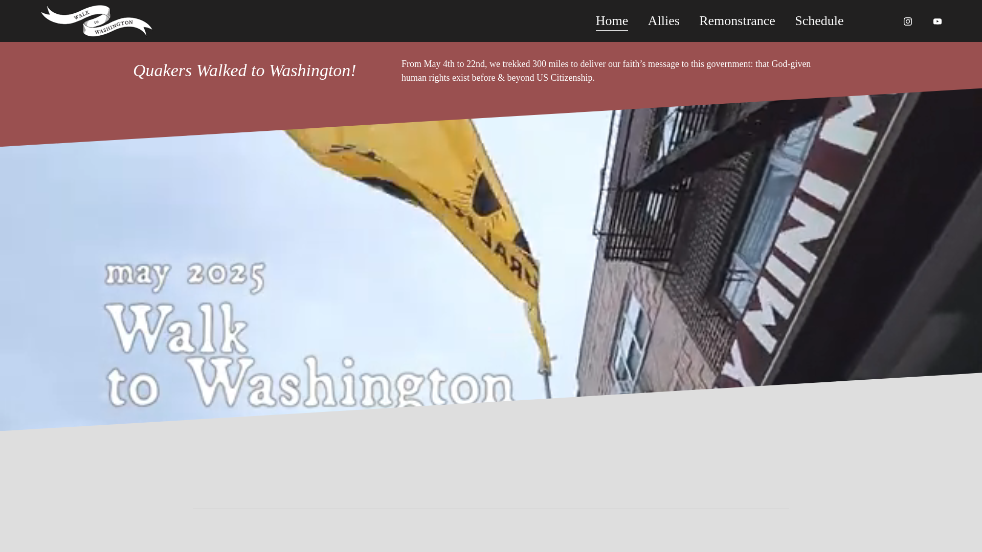 website screenshot of https://quakerwalk.org/