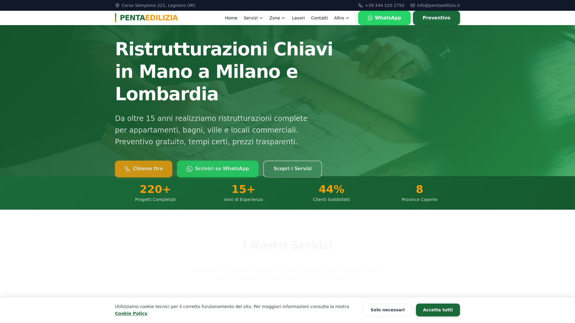 website screenshot of https://pentaedilizia.pages.dev/