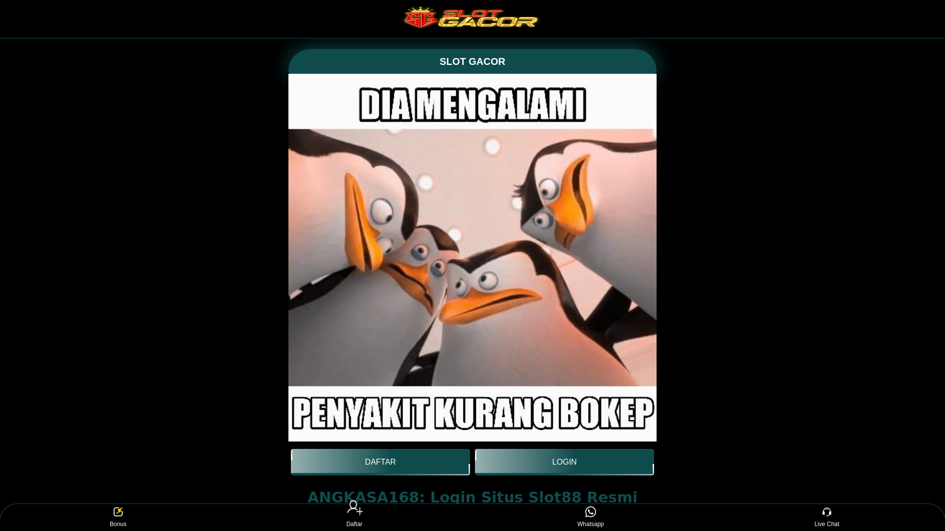 website screenshot of https://angkasa168-login-terbaru.pages.dev/