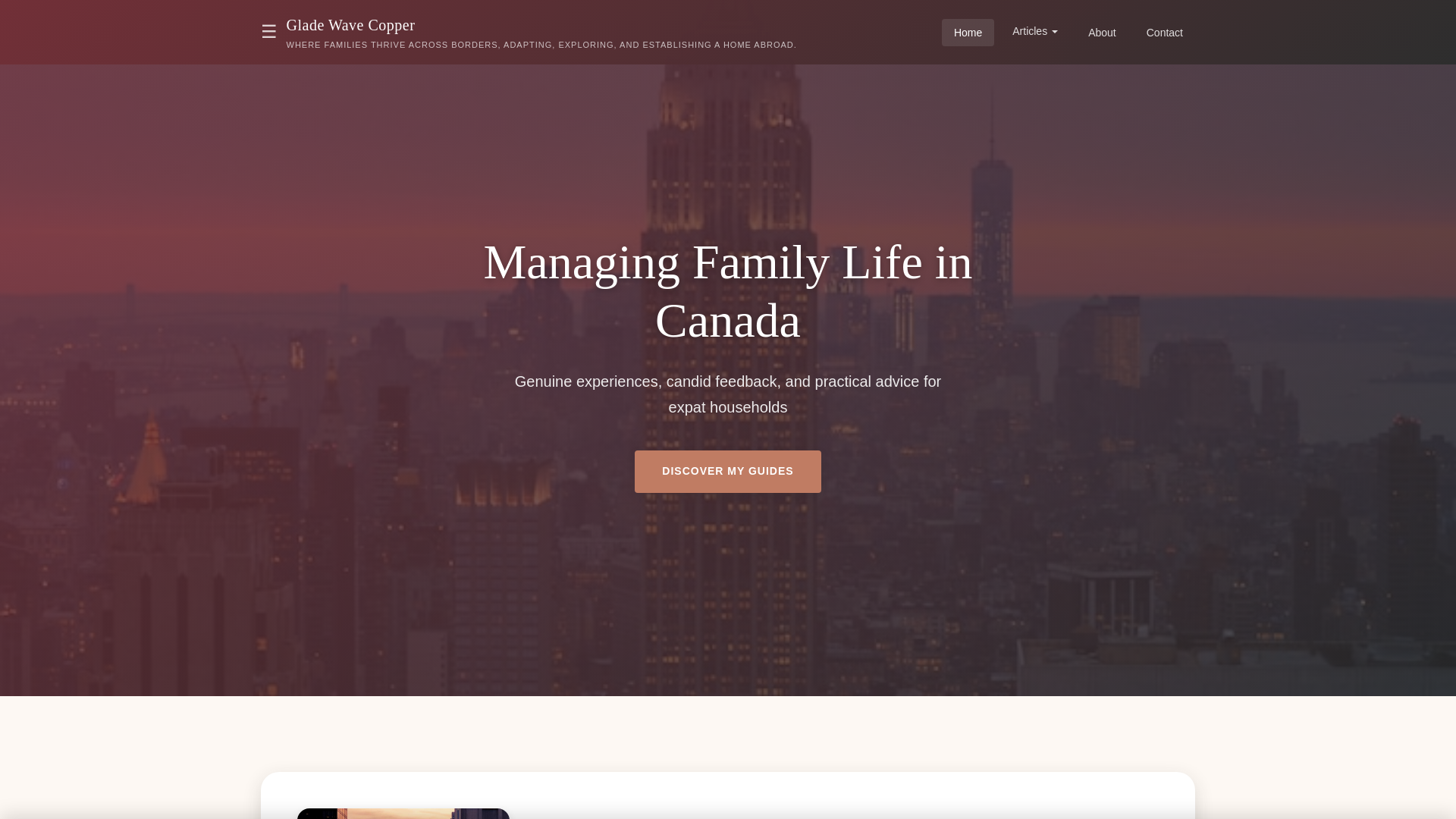 website screenshot of https://gladewavecopper.xyz/