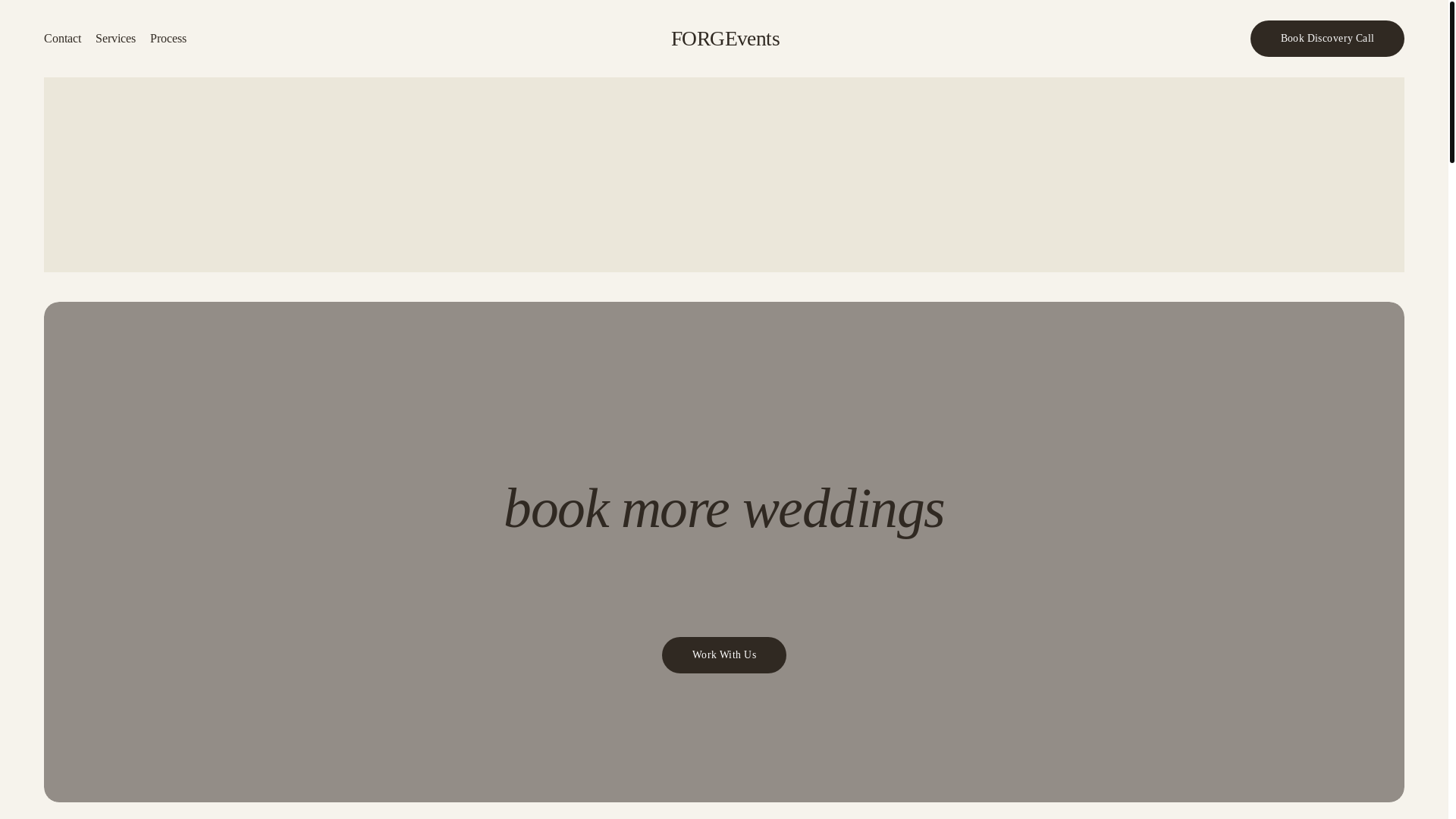 website screenshot of https://forgevents.com/