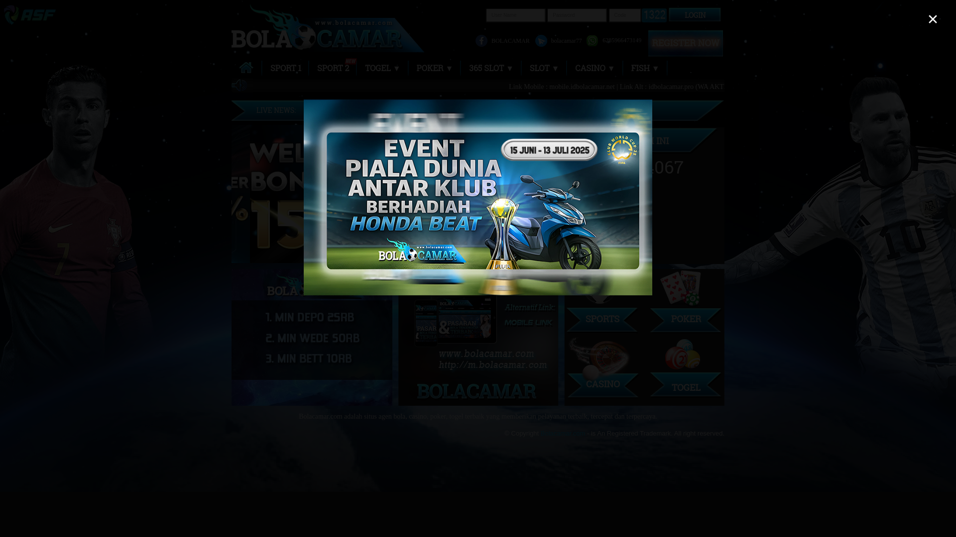 website screenshot of https://camarpecah.online/