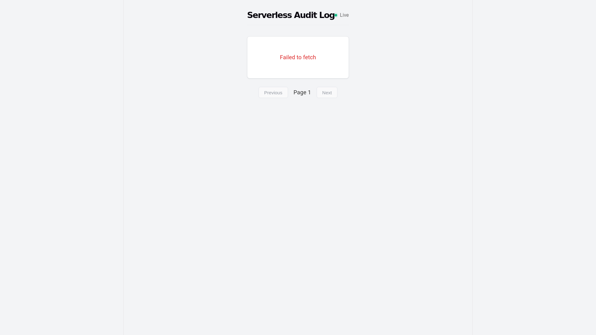 website screenshot of https://serverless-audit-log-viewer.pages.dev/