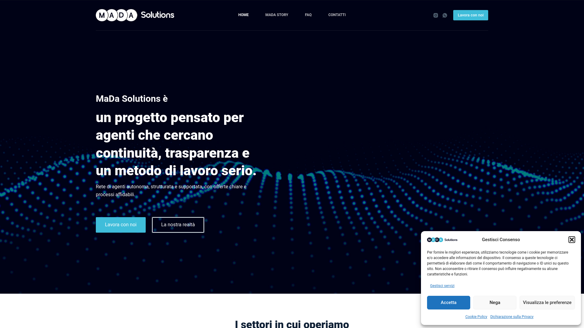 website screenshot of https://madasolutions.it/