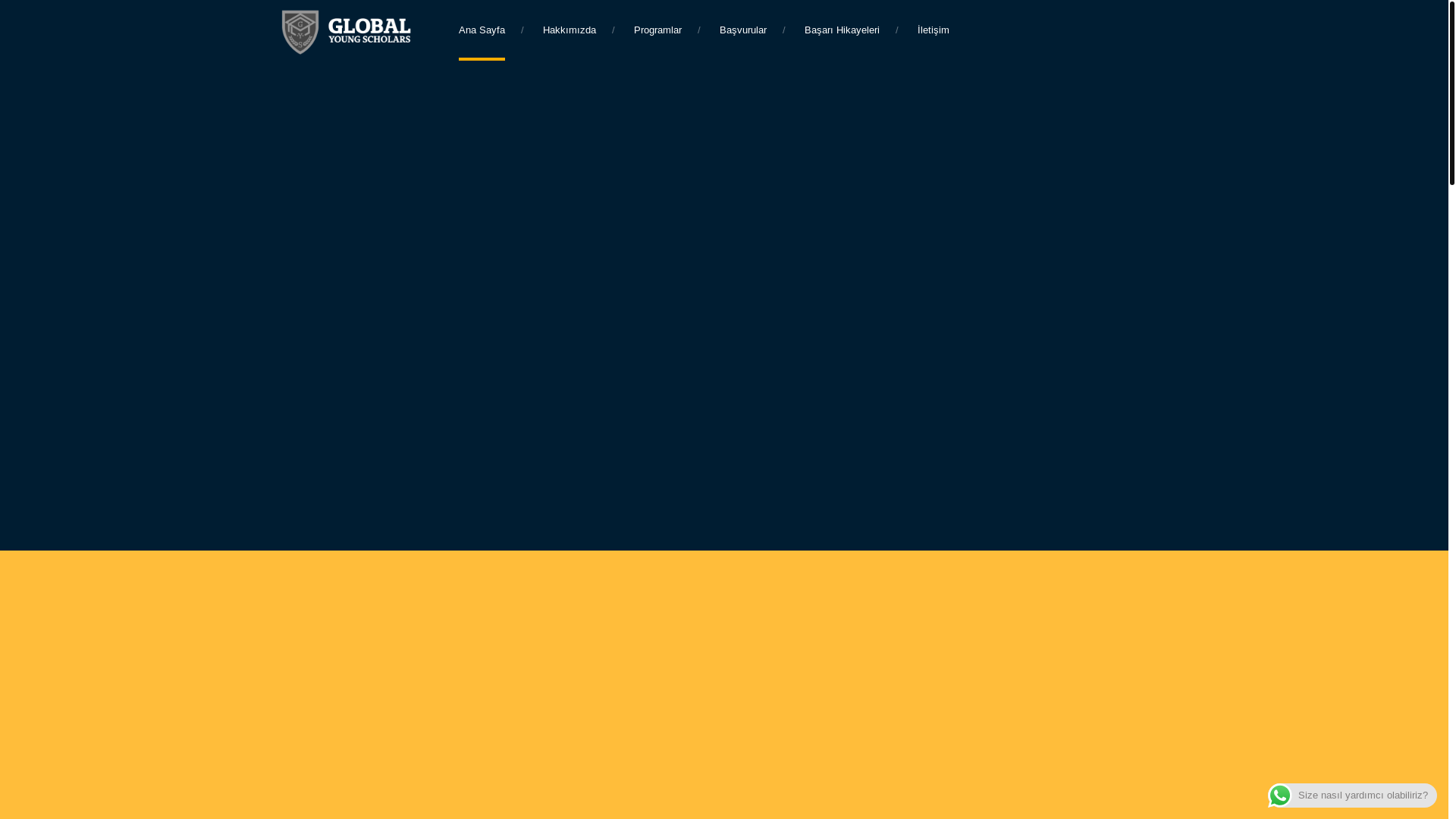 website screenshot of https://globalyoungscholars.com.tr/