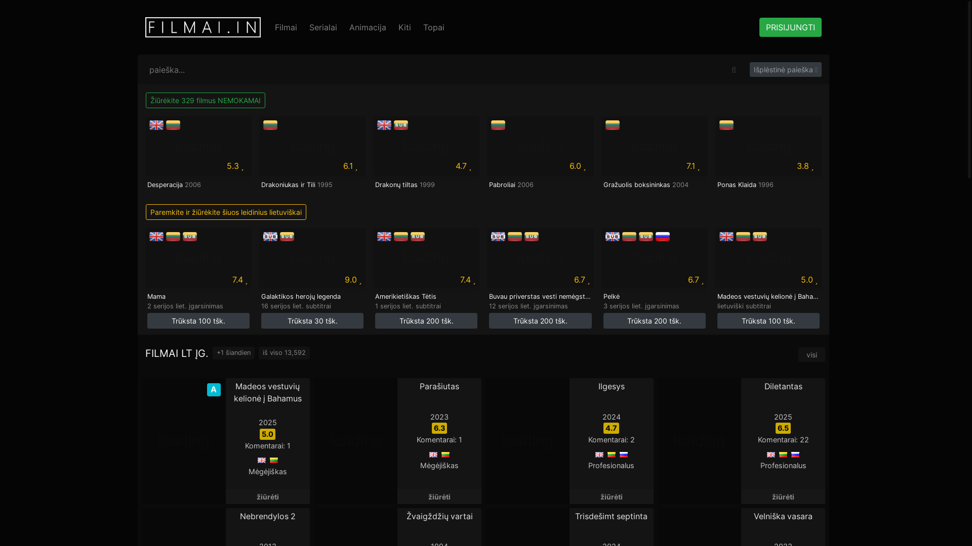 website screenshot of https://pievapieva.vip/