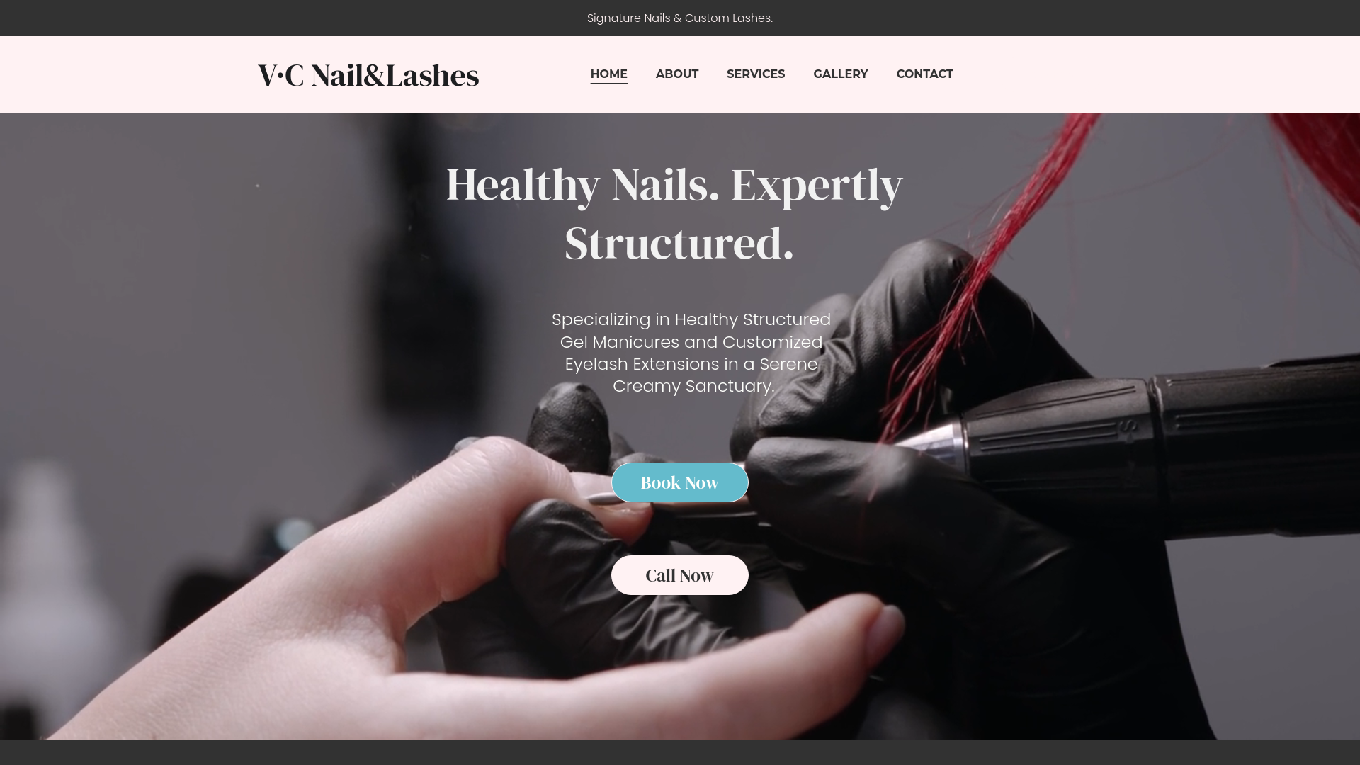 website screenshot of https://vcnaillashes.com