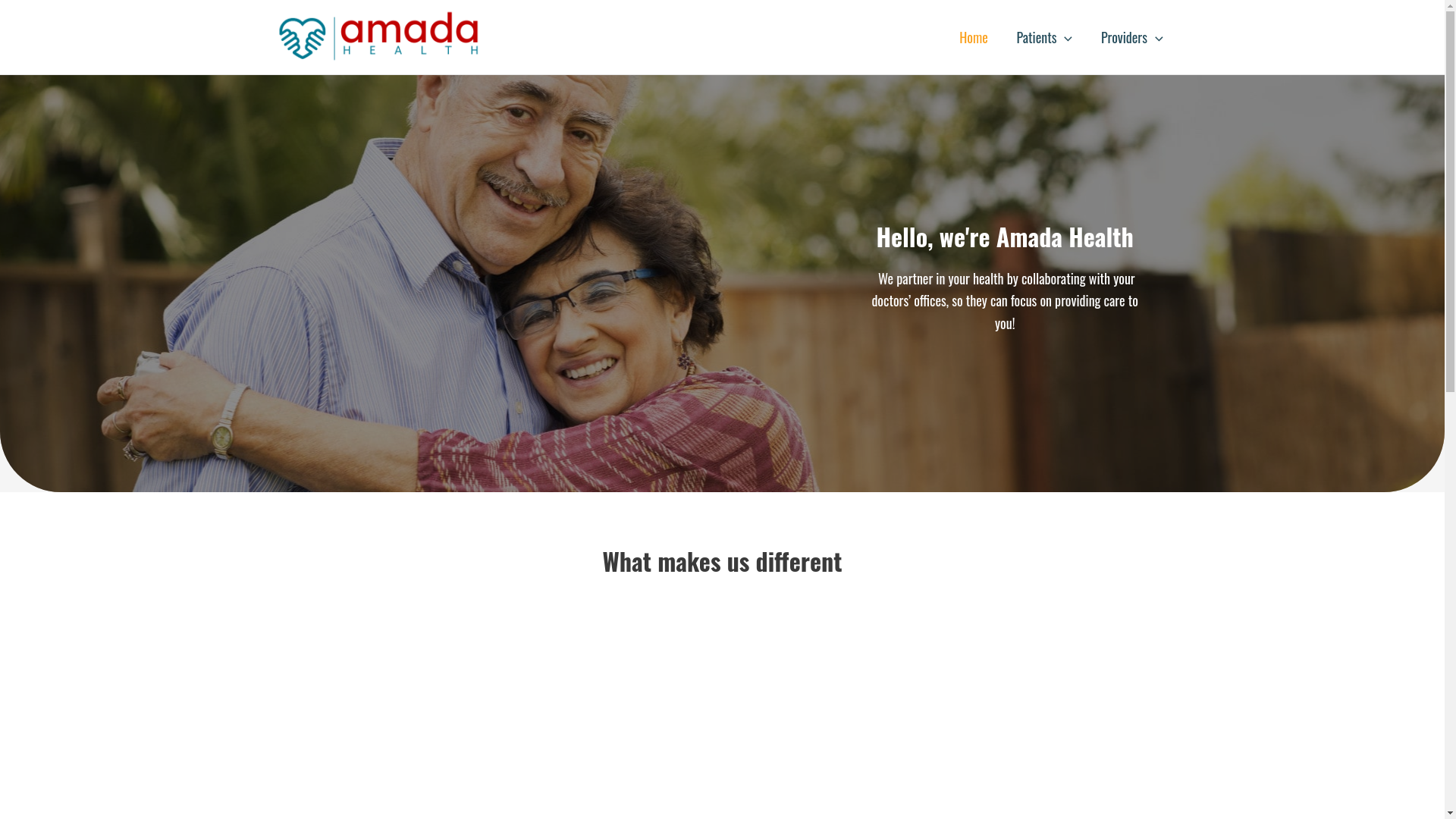 website screenshot of https://amadahealth.net/