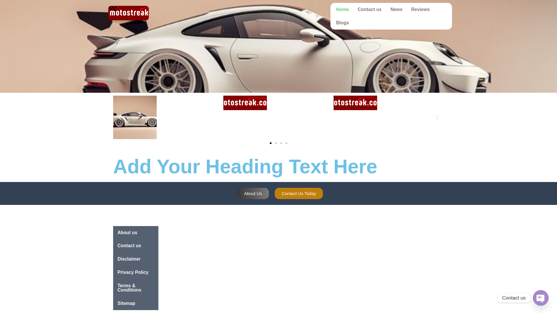 website screenshot of https://motostreak.com