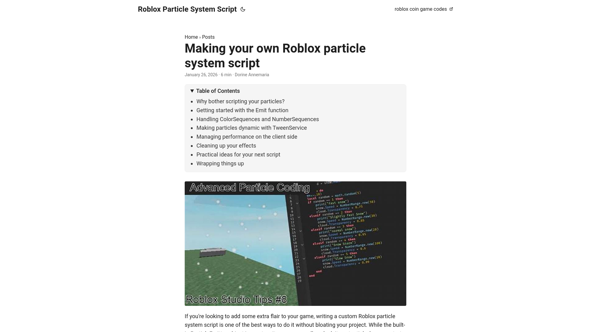 website screenshot of https://roblox-particle-system-script.pages.dev/