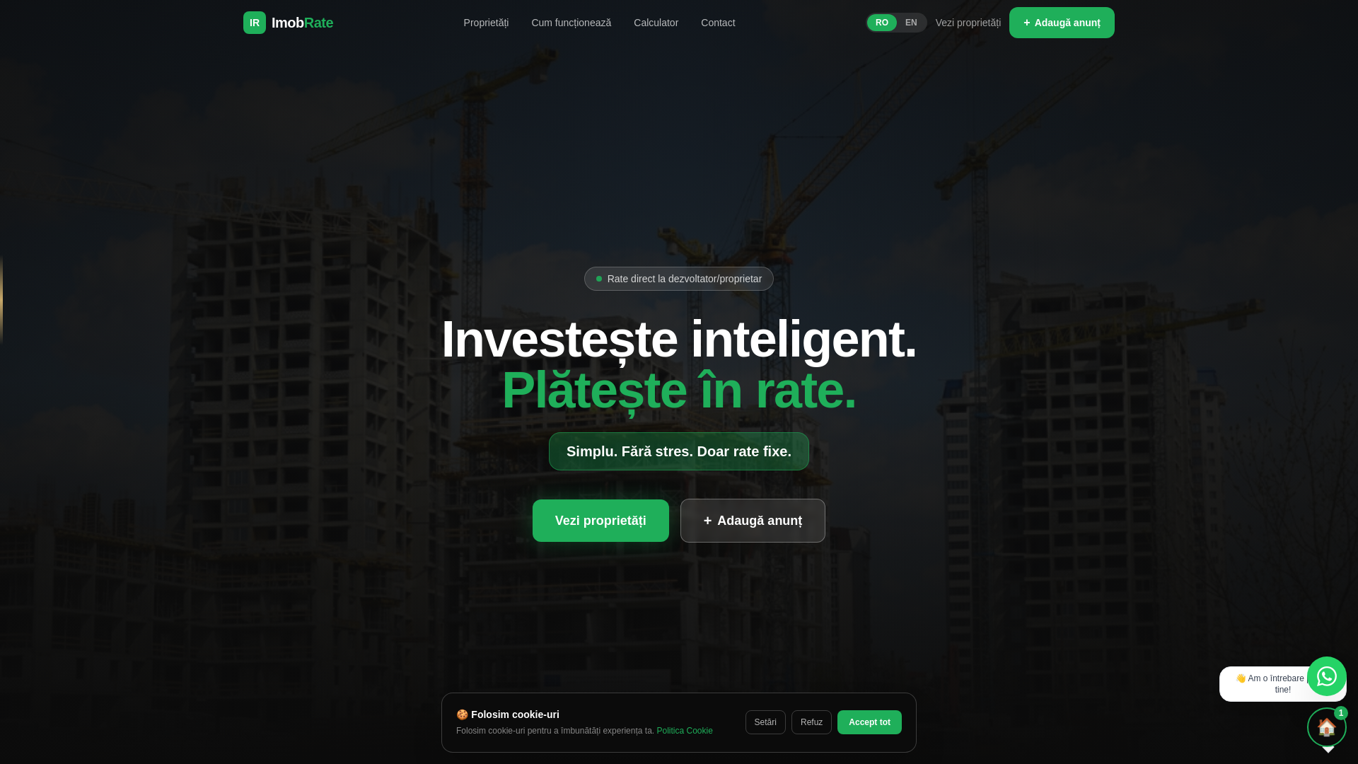 website screenshot of https://imobrate.com