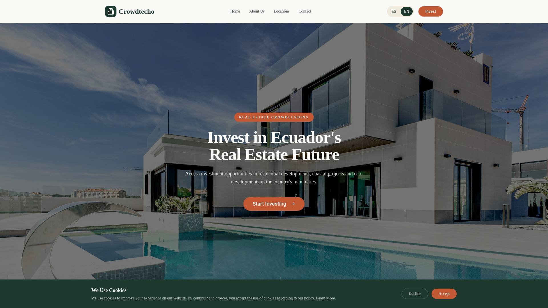website screenshot of https://crowdtecho.com