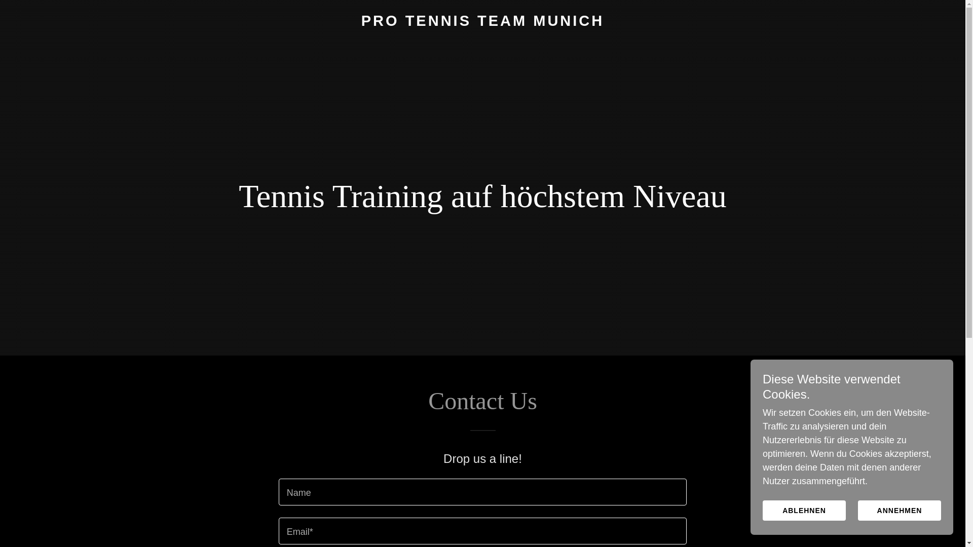 website screenshot of https://protennisteammunich.de/