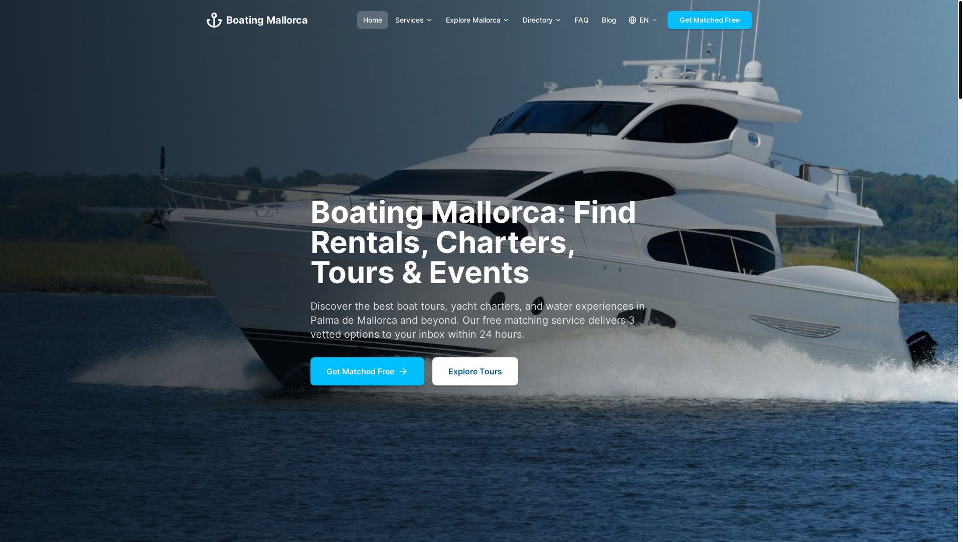 website screenshot of https://boatingmallorca.ai/