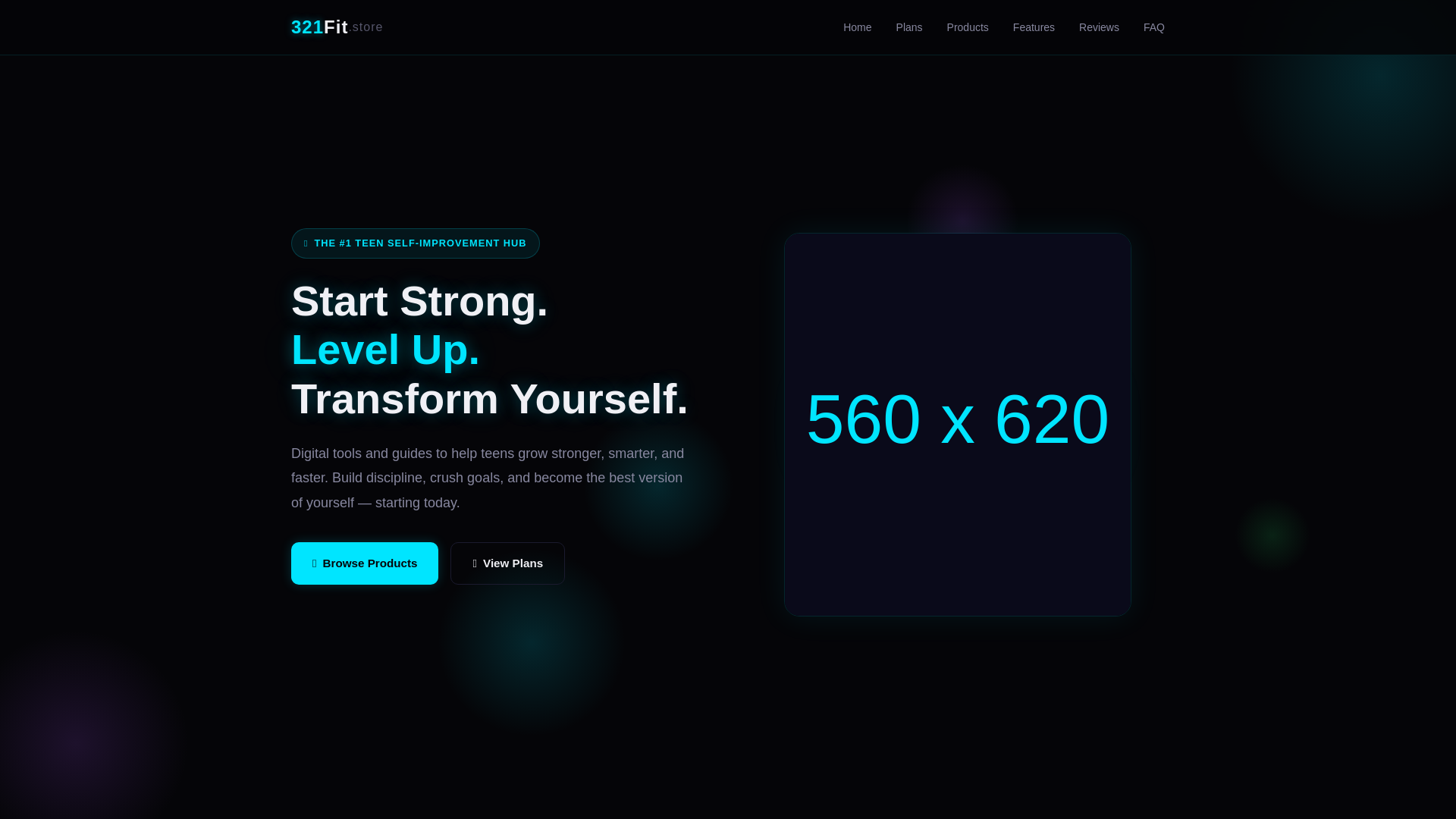 website screenshot of https://321fit.store/