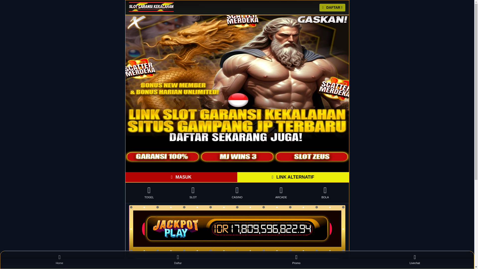 website screenshot of https://slotgaransikekalahan-100-persen.pages.dev/