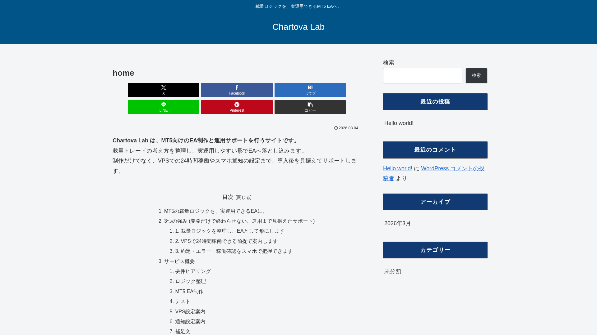 website screenshot of https://chartovalab.com/