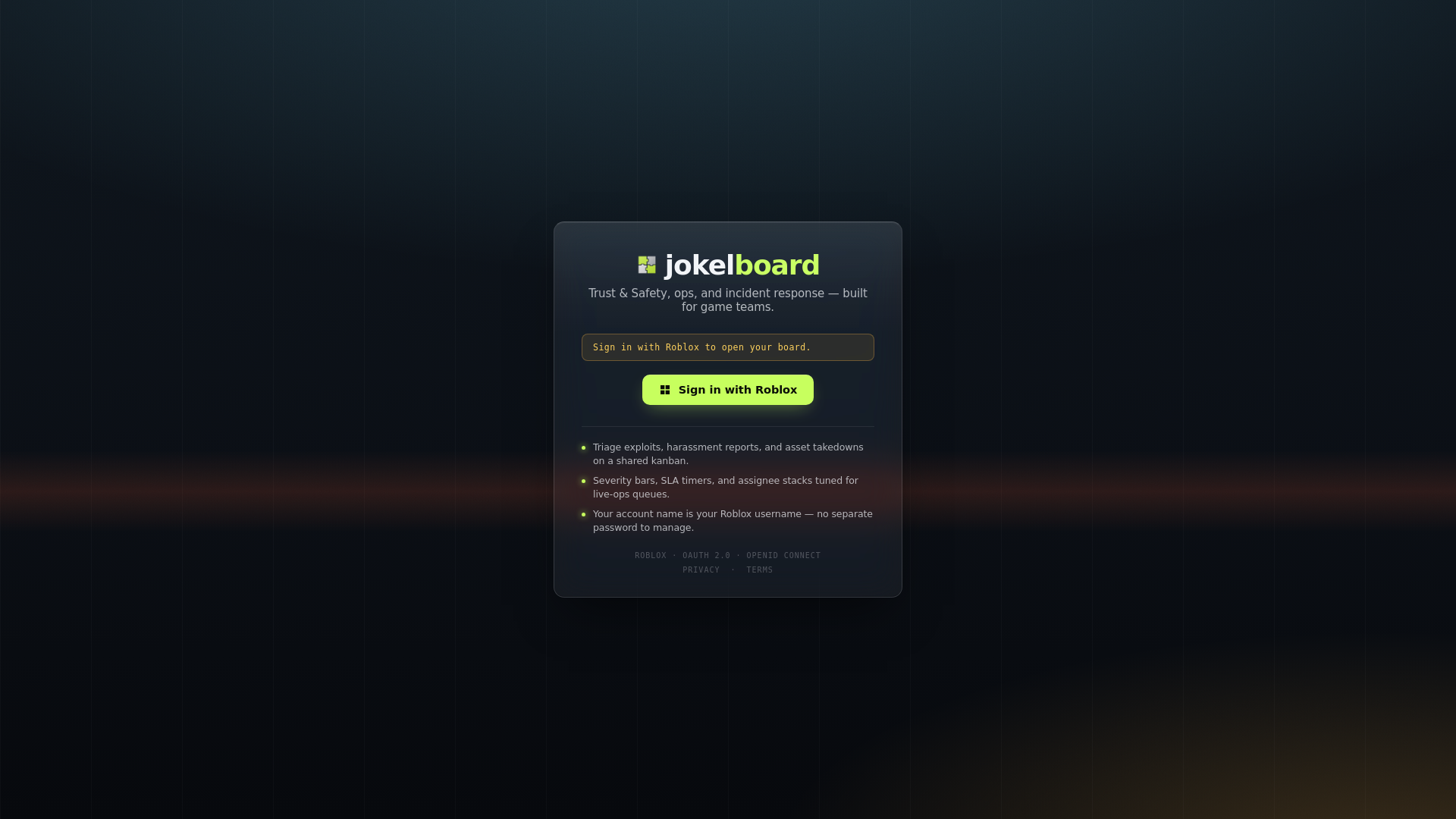 website screenshot of https://jokelboard.com/board/CJ2XBuvz6BiW