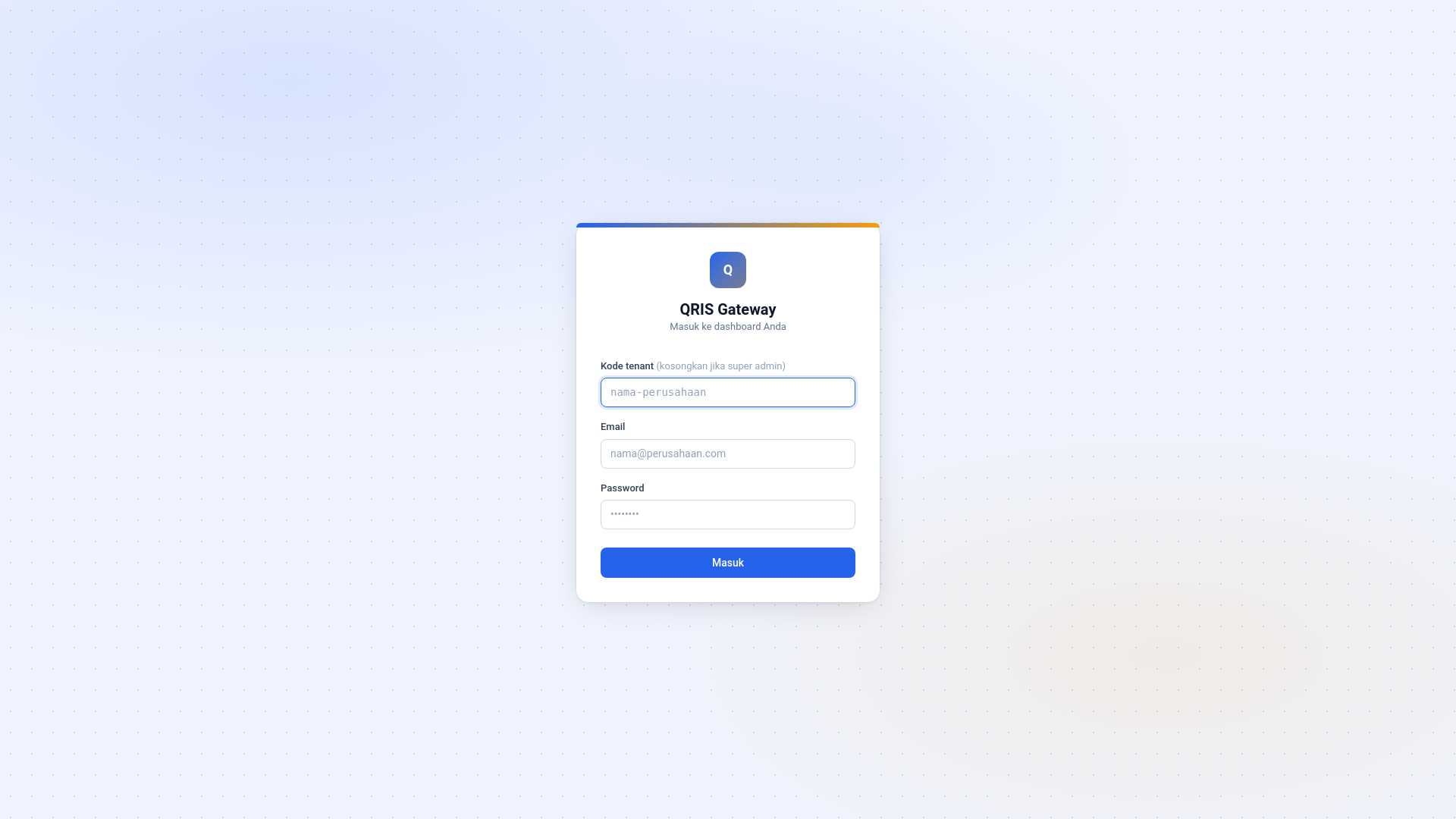 website screenshot of https://qris-gateway.com