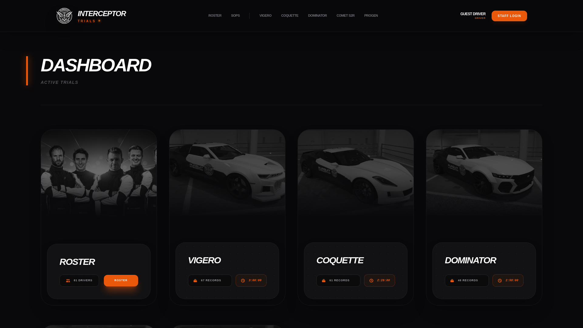 website screenshot of https://int-trials.org