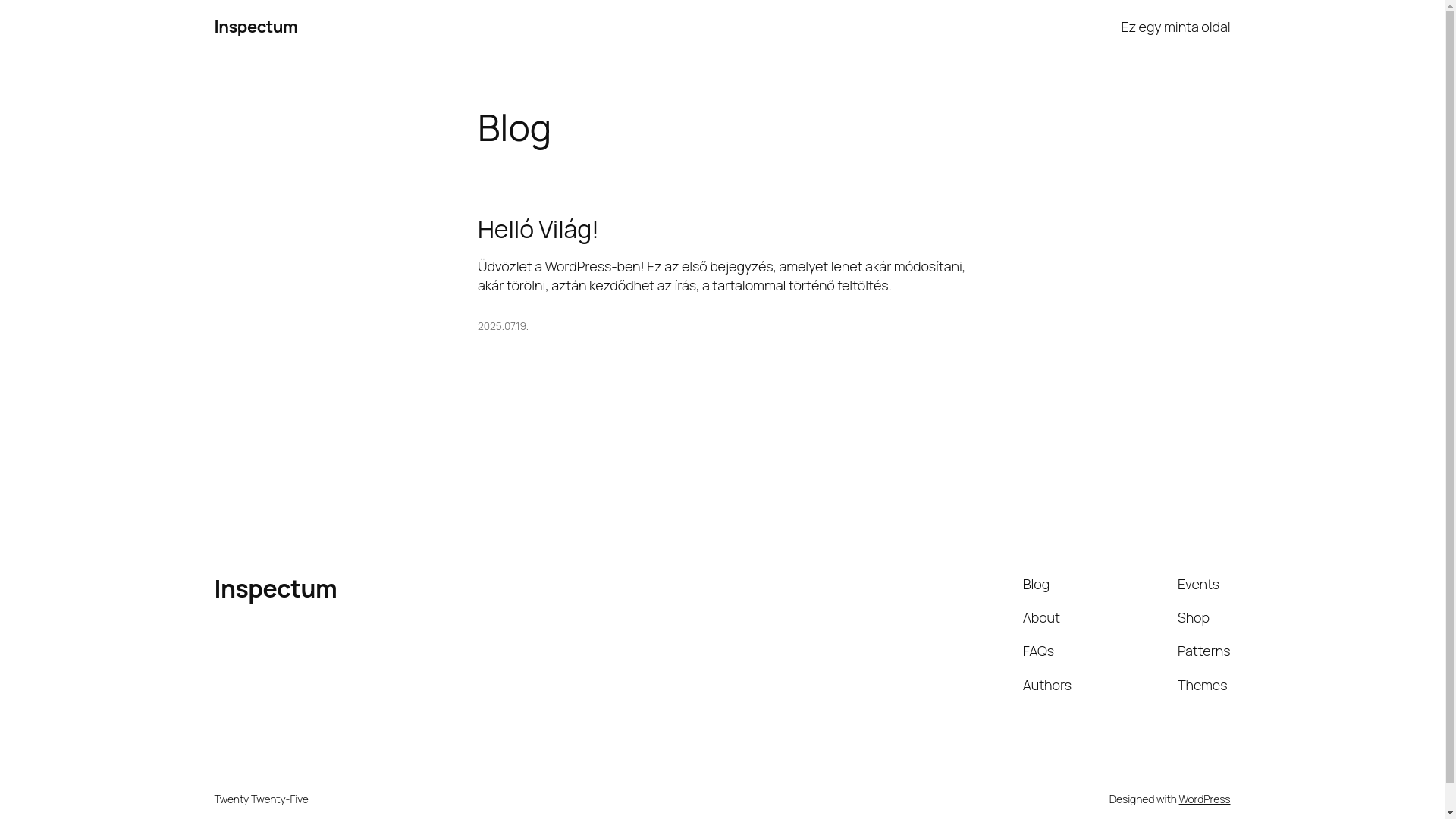 website screenshot of https://inspectum.hu/