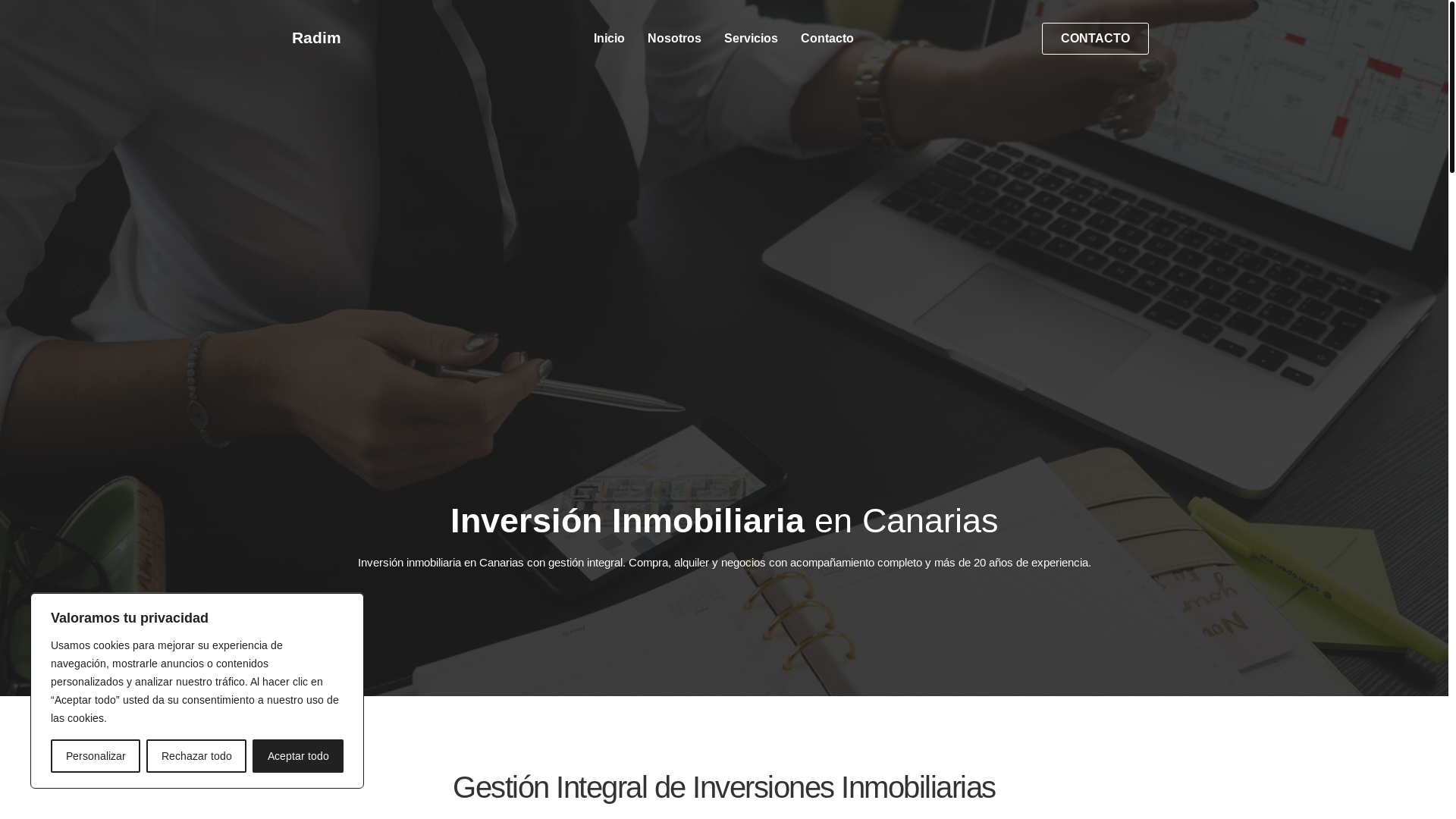 website screenshot of https://muzikant-inmuebles.es/