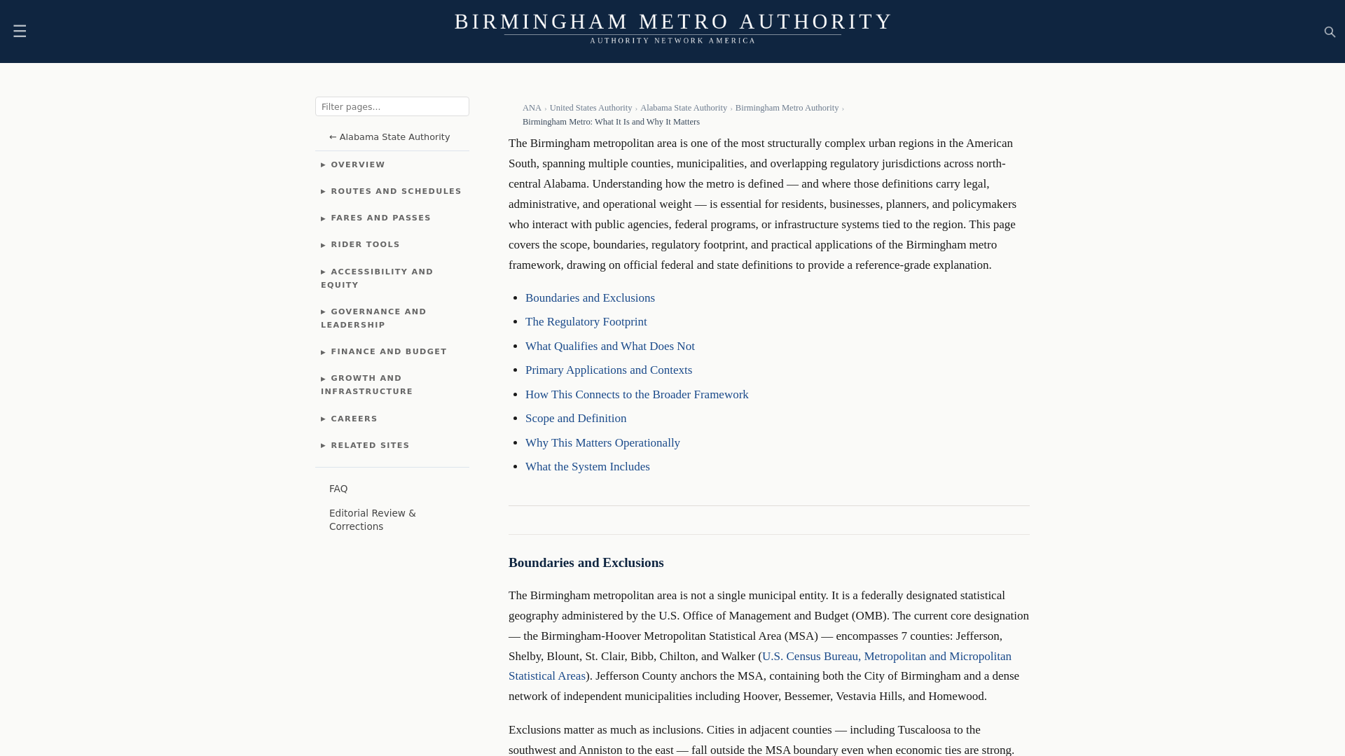 website screenshot of https://birminghammetroauthority.com/