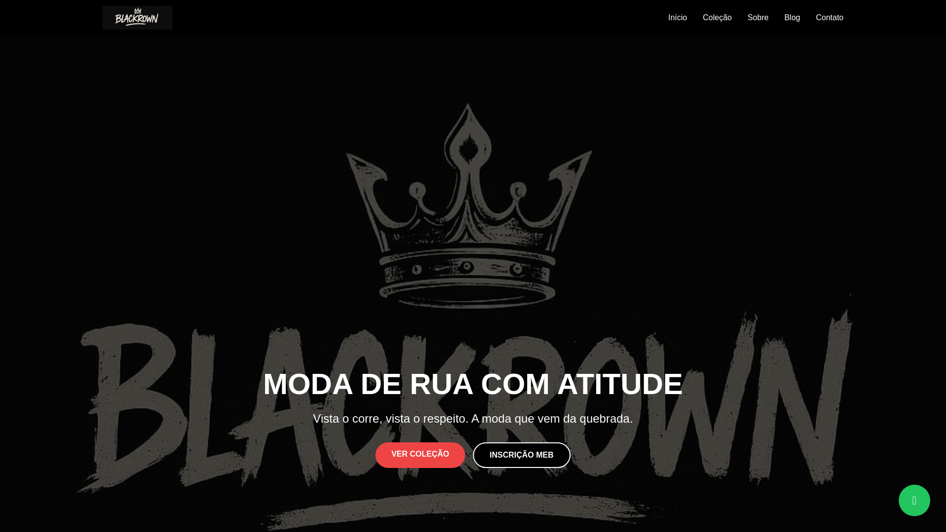 website screenshot of https://blackrown.com.br/