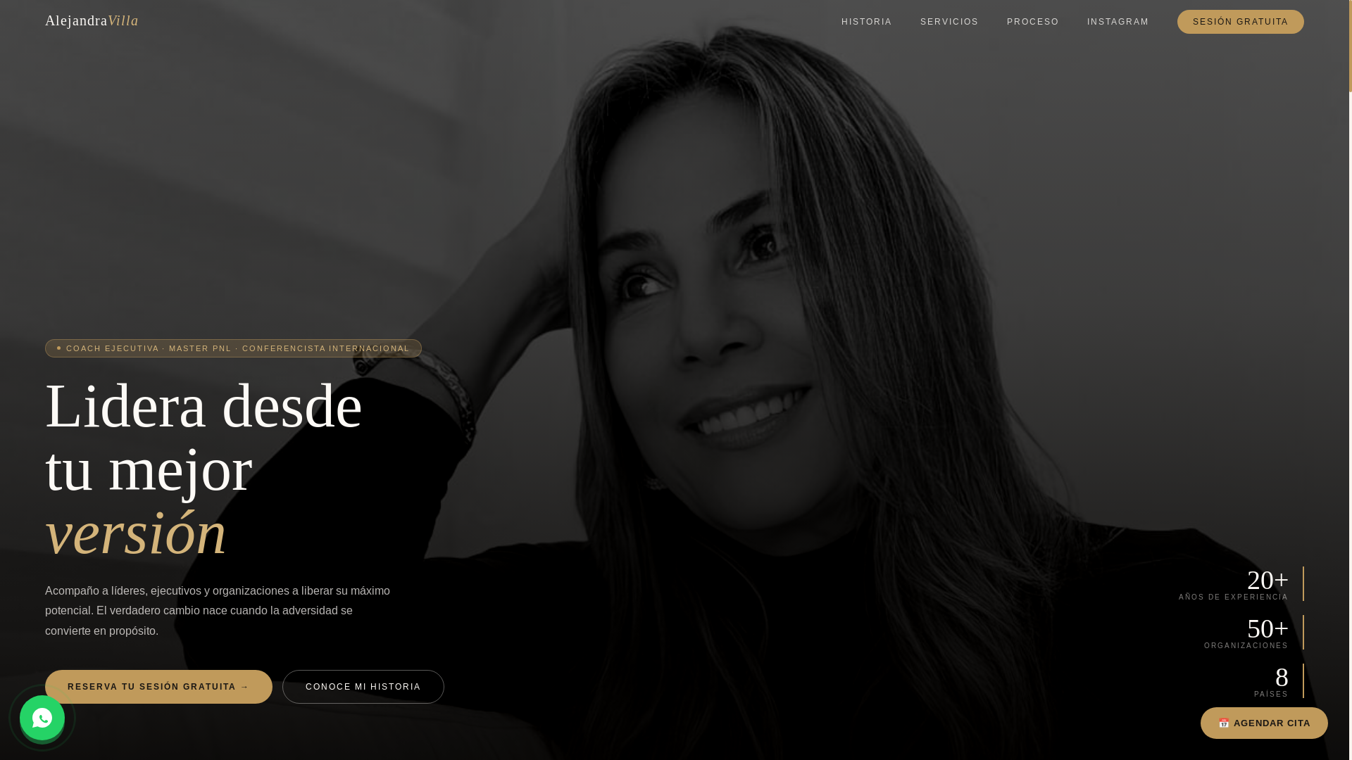 website screenshot of https://alejavillacoach.com/