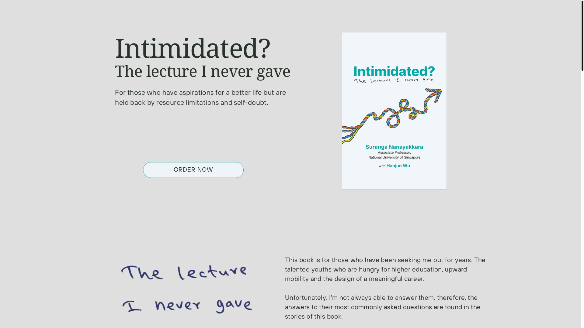 website screenshot of https://intimidated.info/