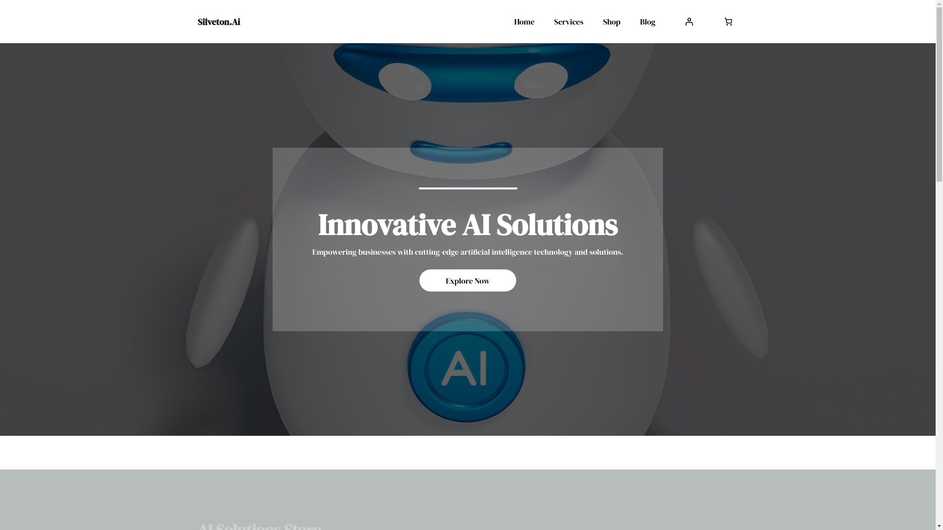 website screenshot of https://silveton.ai/