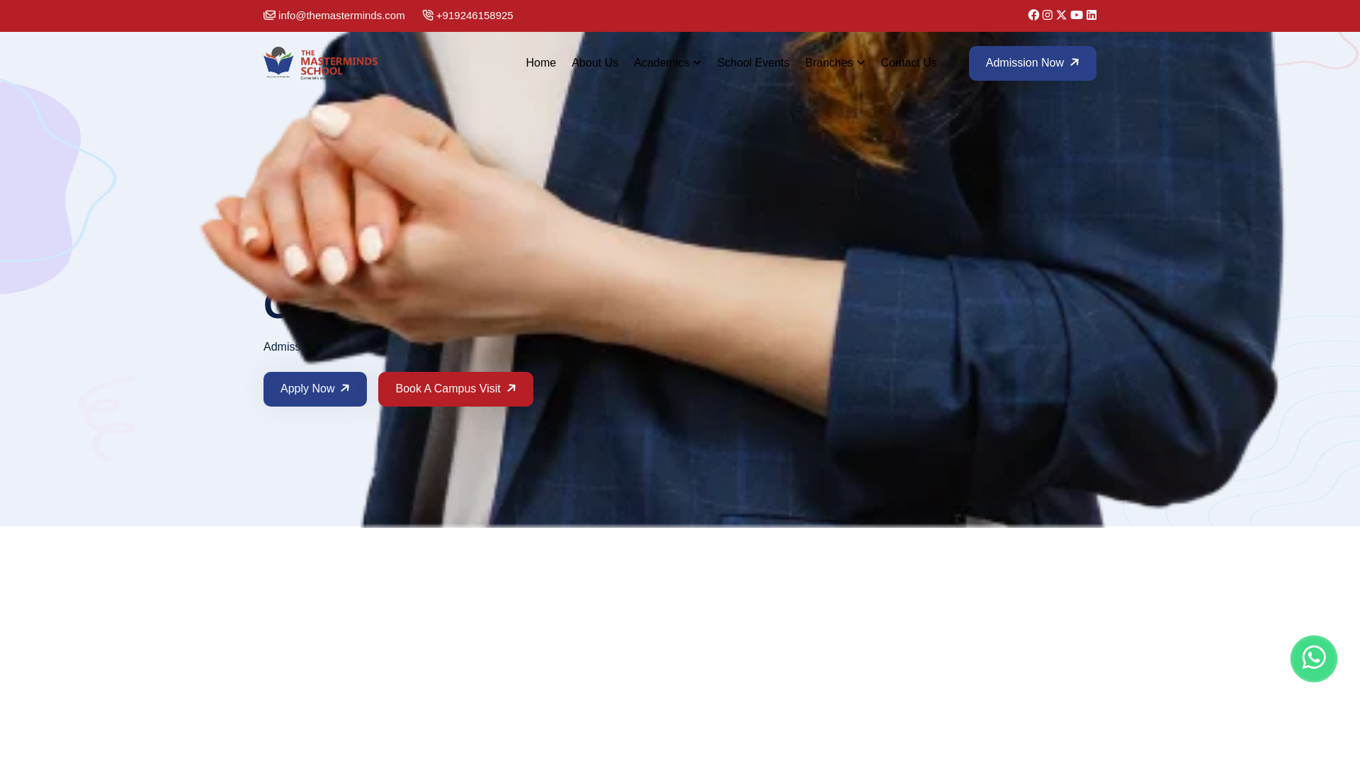 website screenshot of https://themastermindsschooldulapally.com/