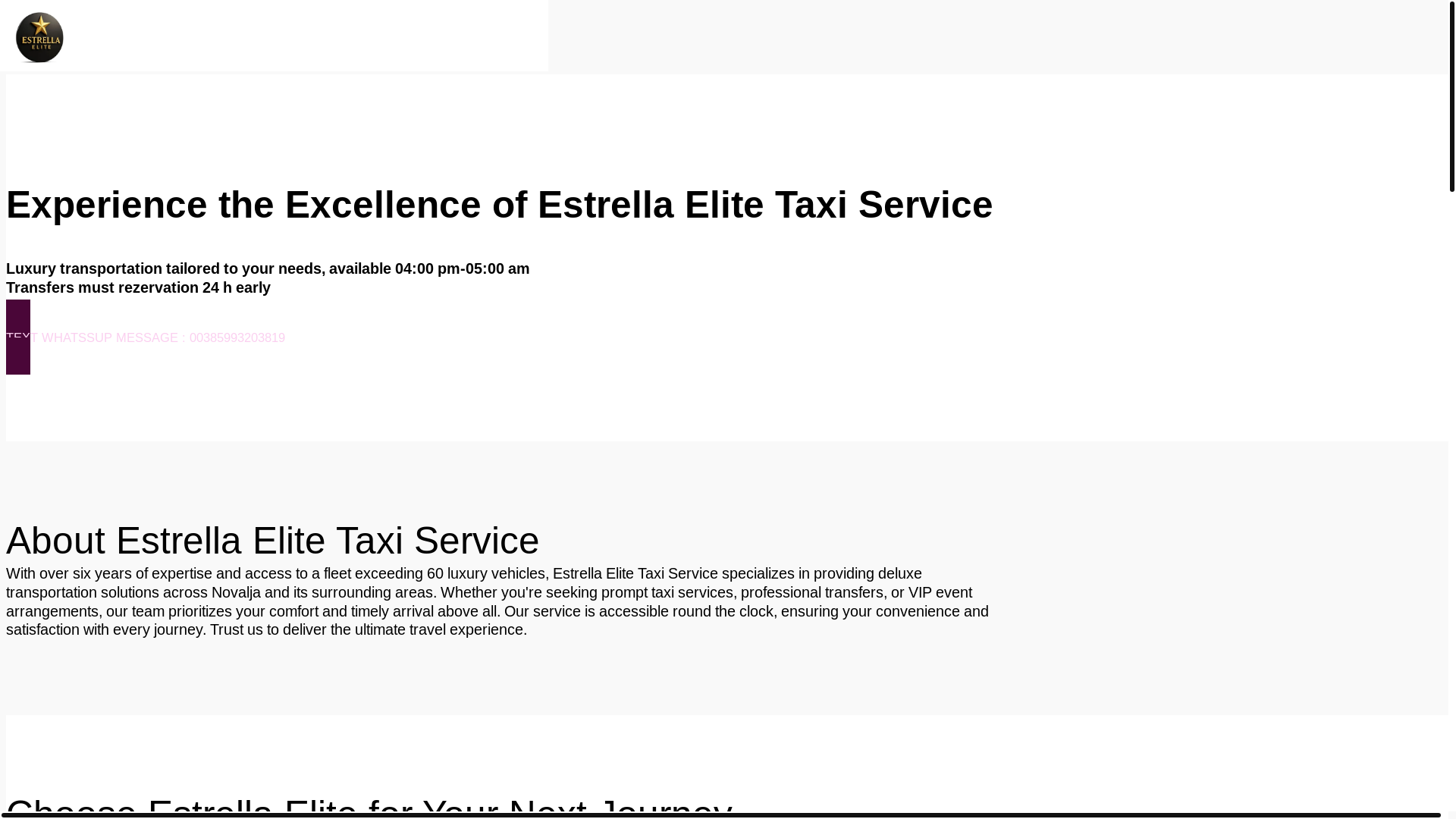 website screenshot of https://taxinovaljaestrellaelite.com/