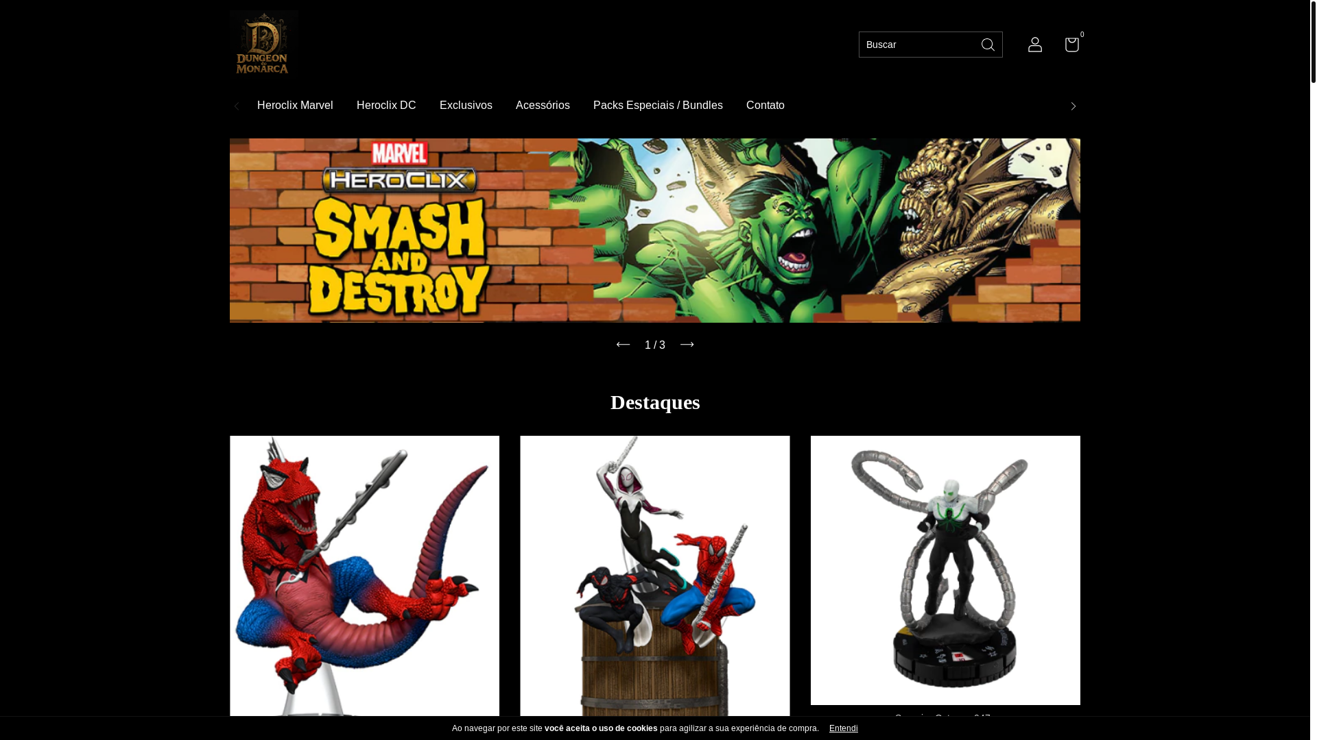 website screenshot of https://dungeondomonarca.com.br/