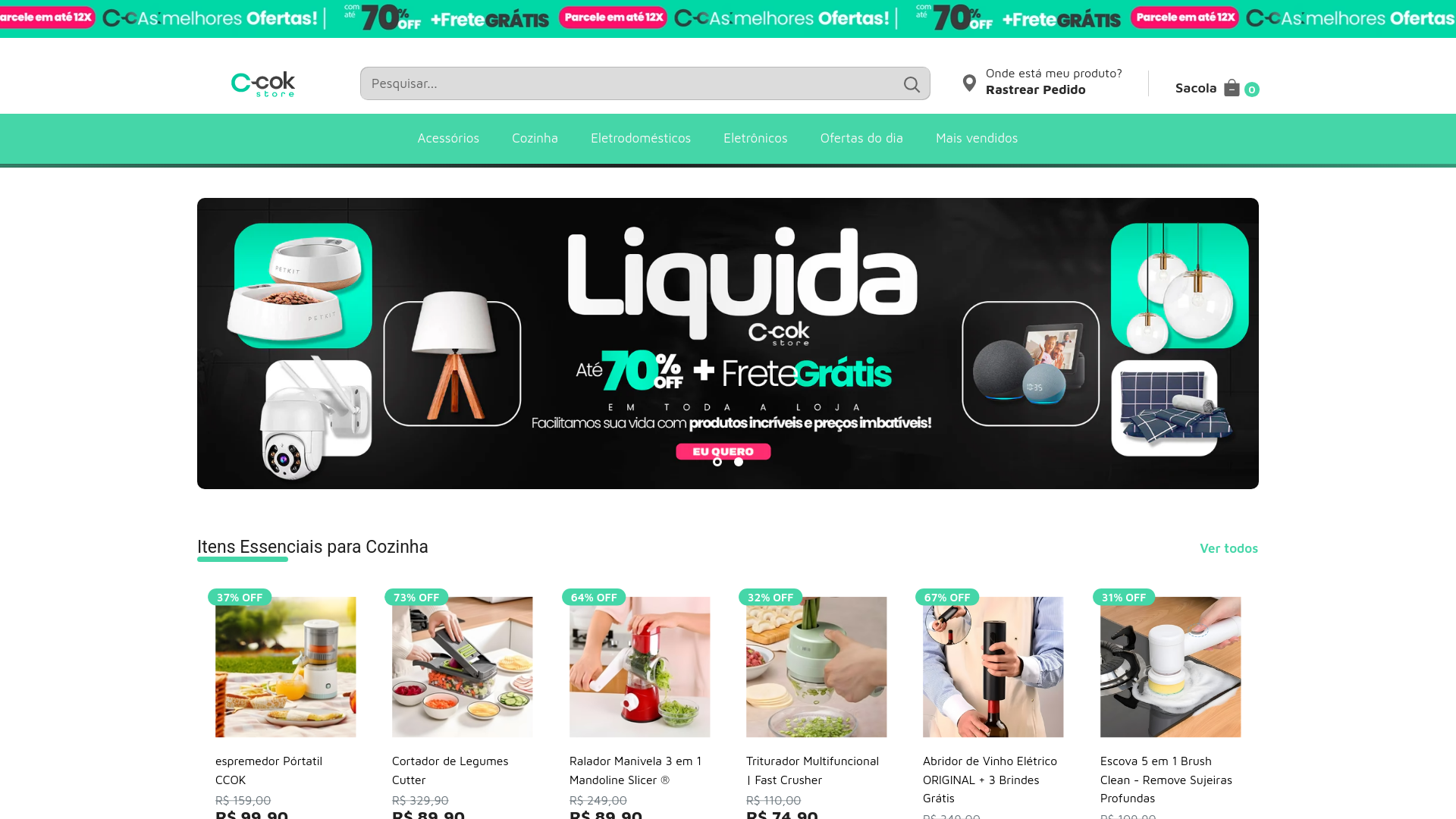 website screenshot of https://ccok.store/