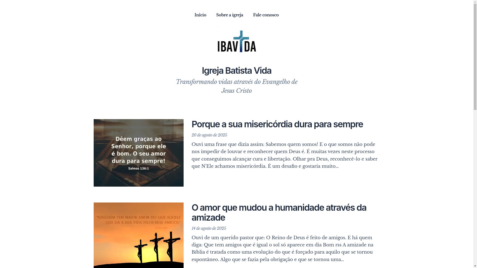 website screenshot of https://ibavida.com.br/