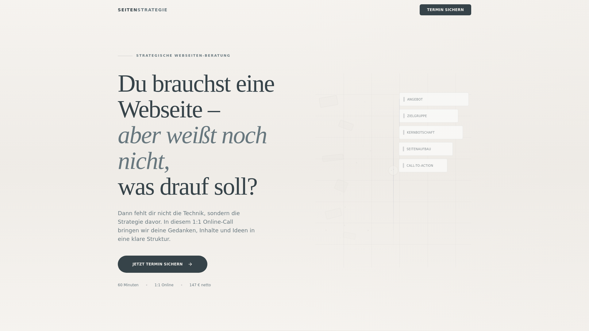 website screenshot of https://seitenstrategie.de/