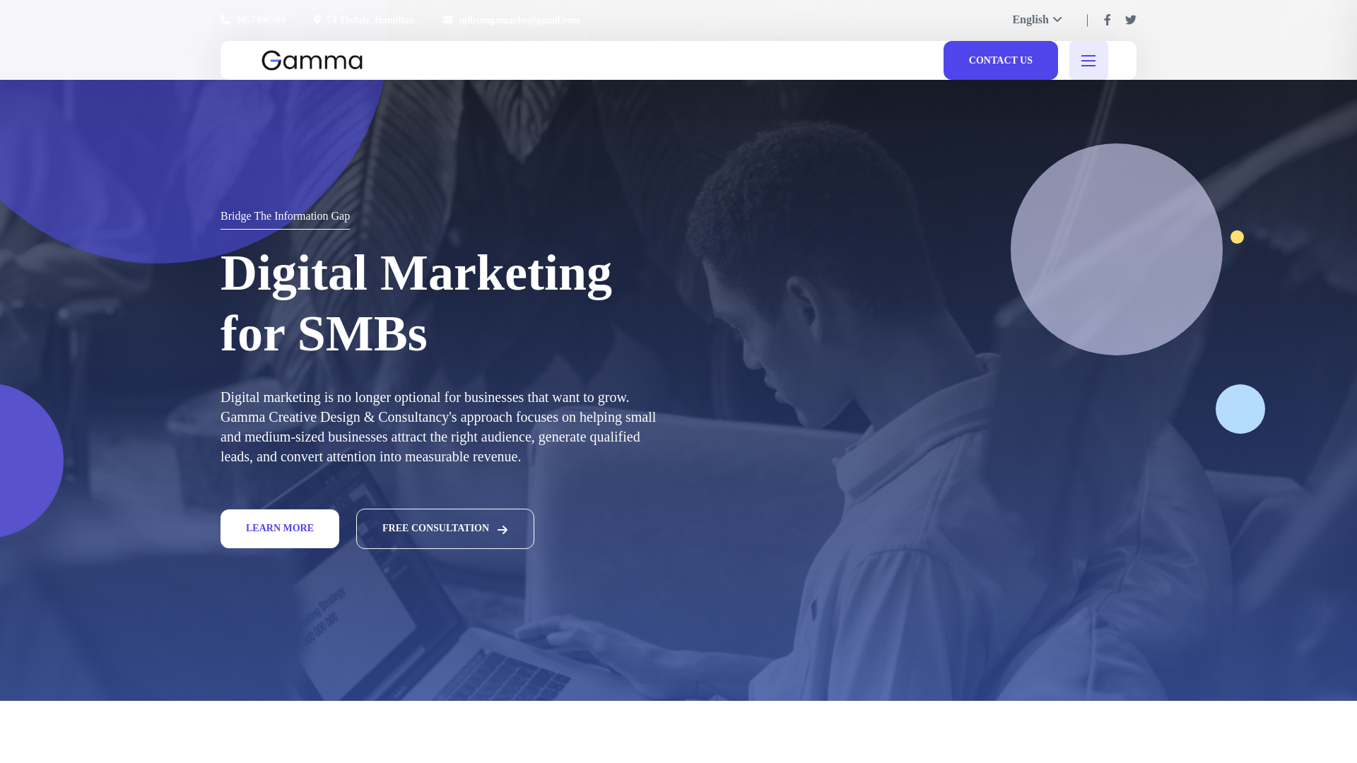 website screenshot of https://marketingthatgrows.ca/