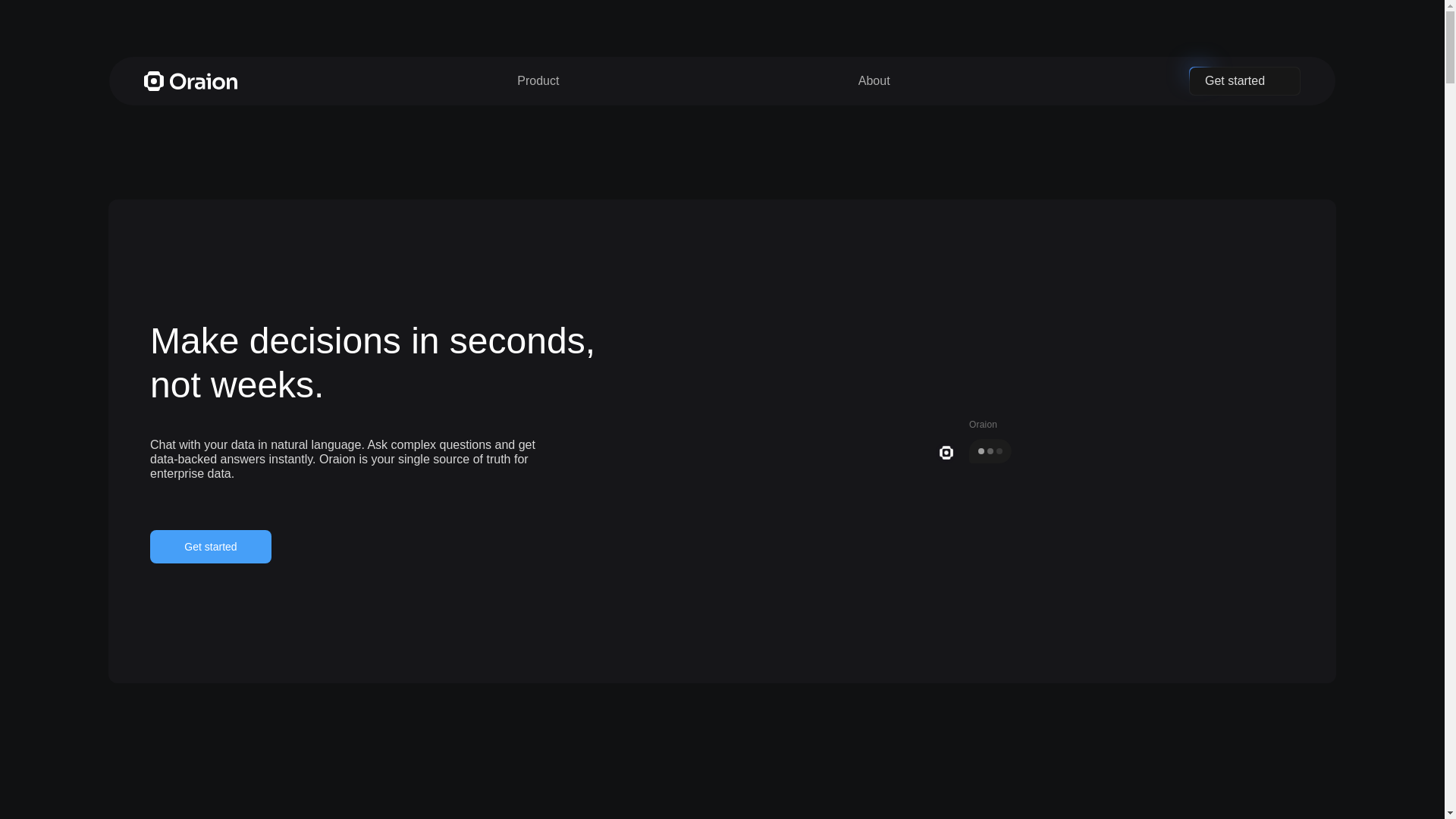 website screenshot of https://oraionsolution.com/