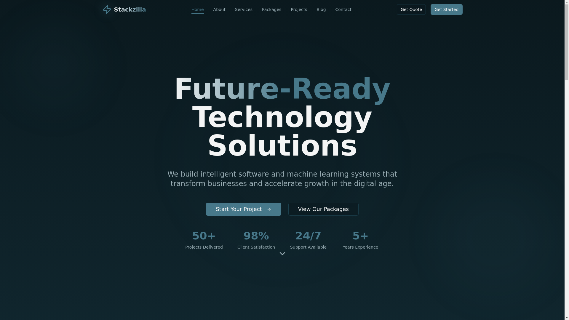 website screenshot of https://stackzilla.lk/
