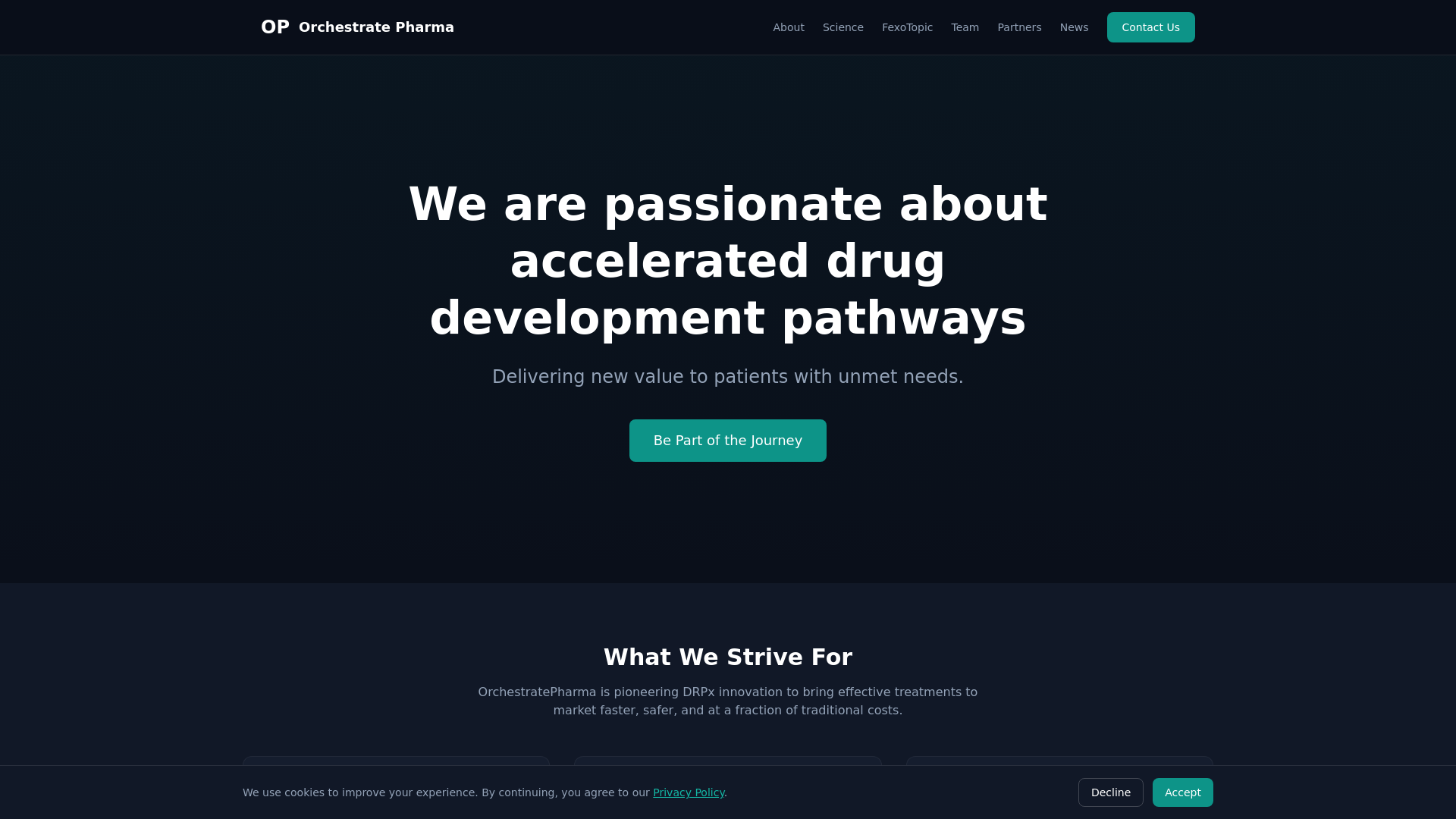 website screenshot of https://mtwp-orchestratepharma.pages.dev/